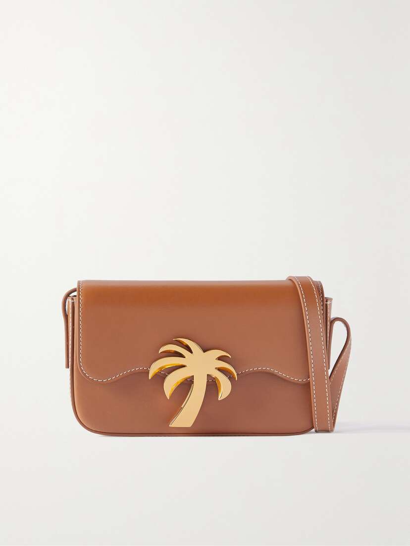 Palm Angels Palm Beach Leather Shoulder Bag