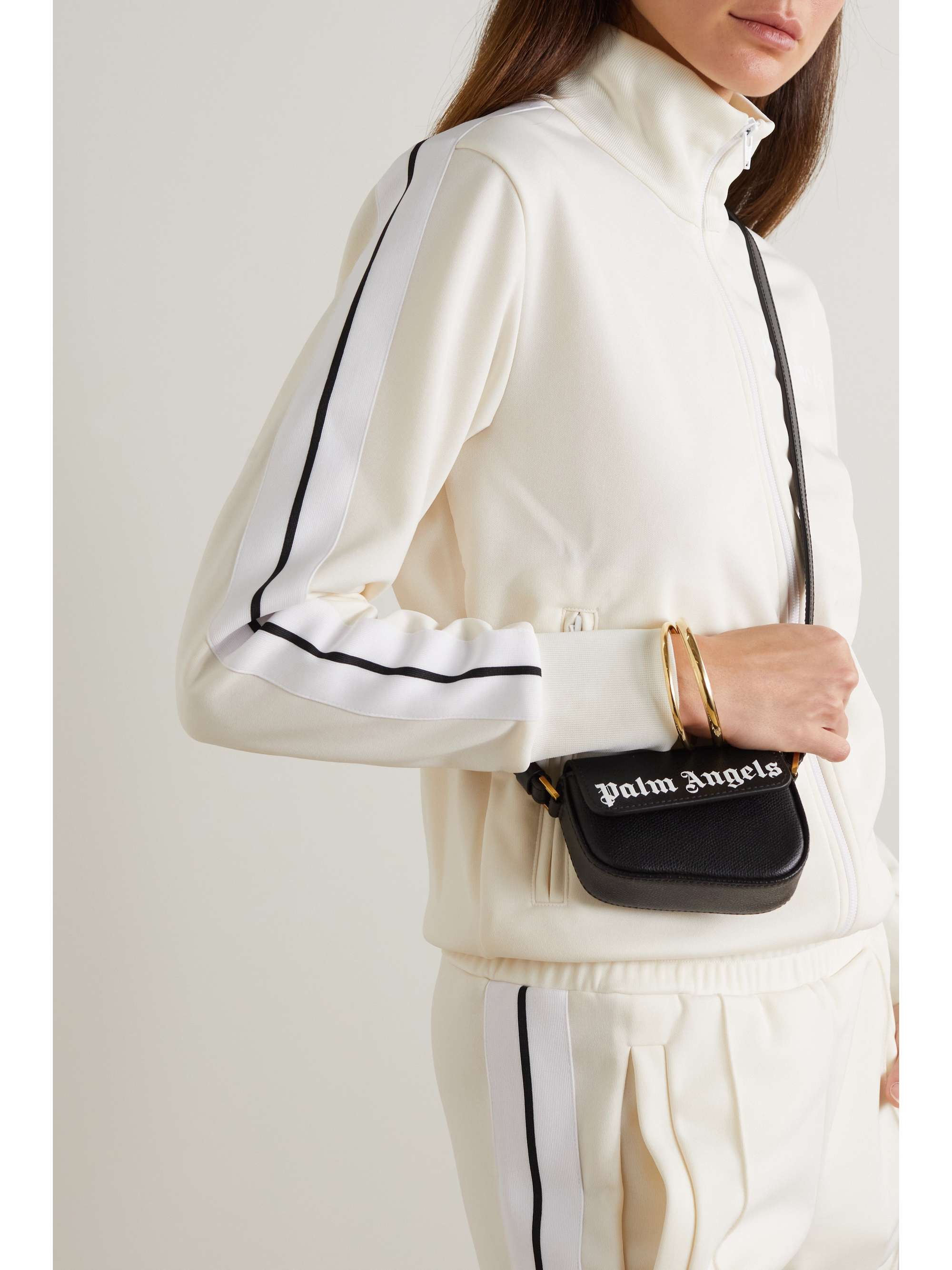 PALM ANGELS Crash mini printed textured-leather shoulder bag