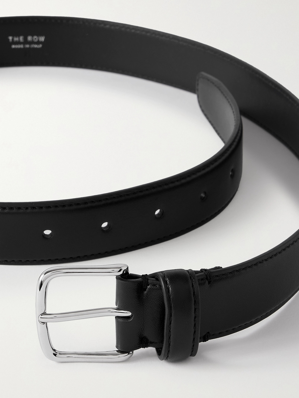 Shop The Row Leather Belt In Black