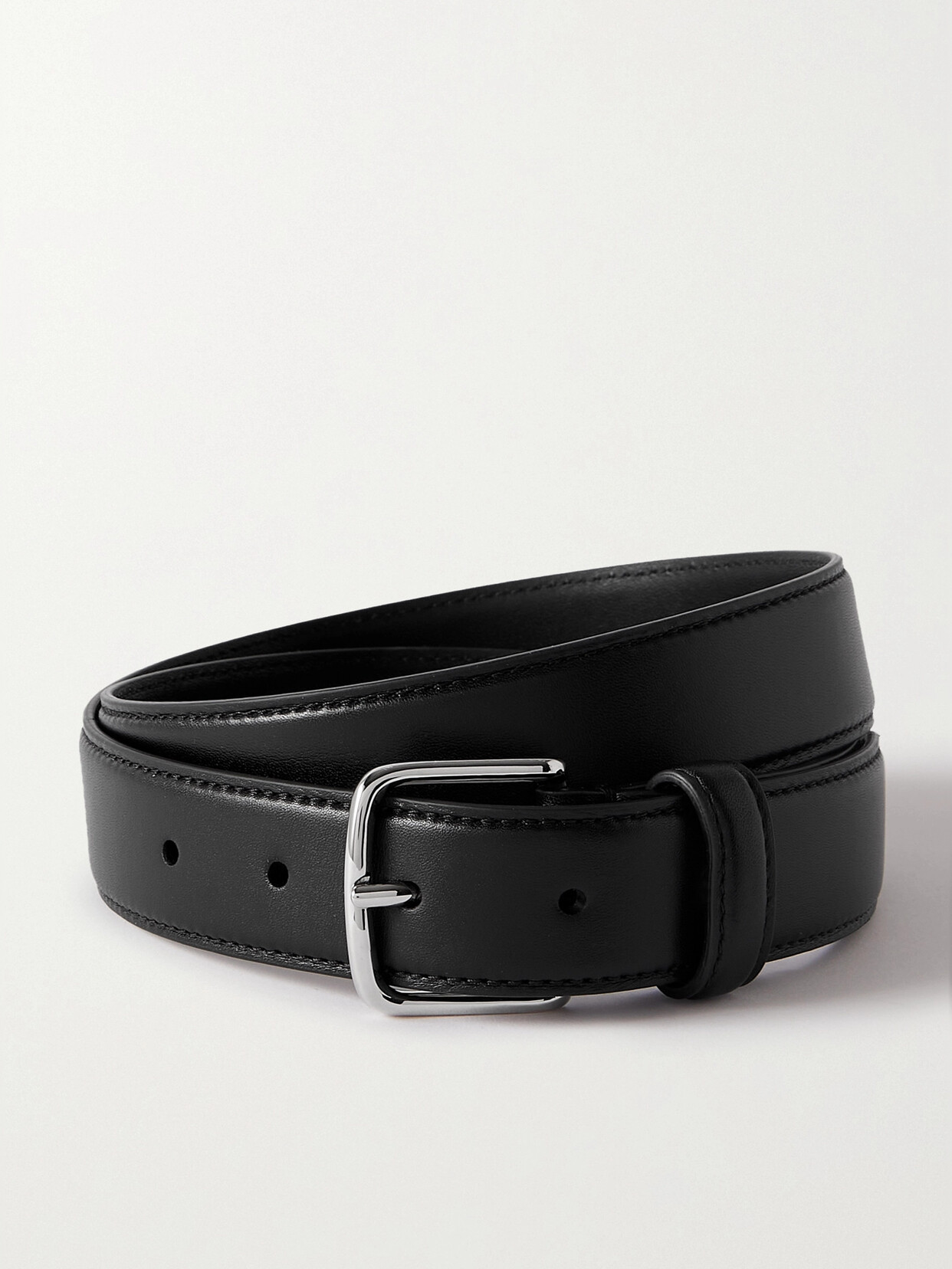 Shop The Row Leather Belt In Black