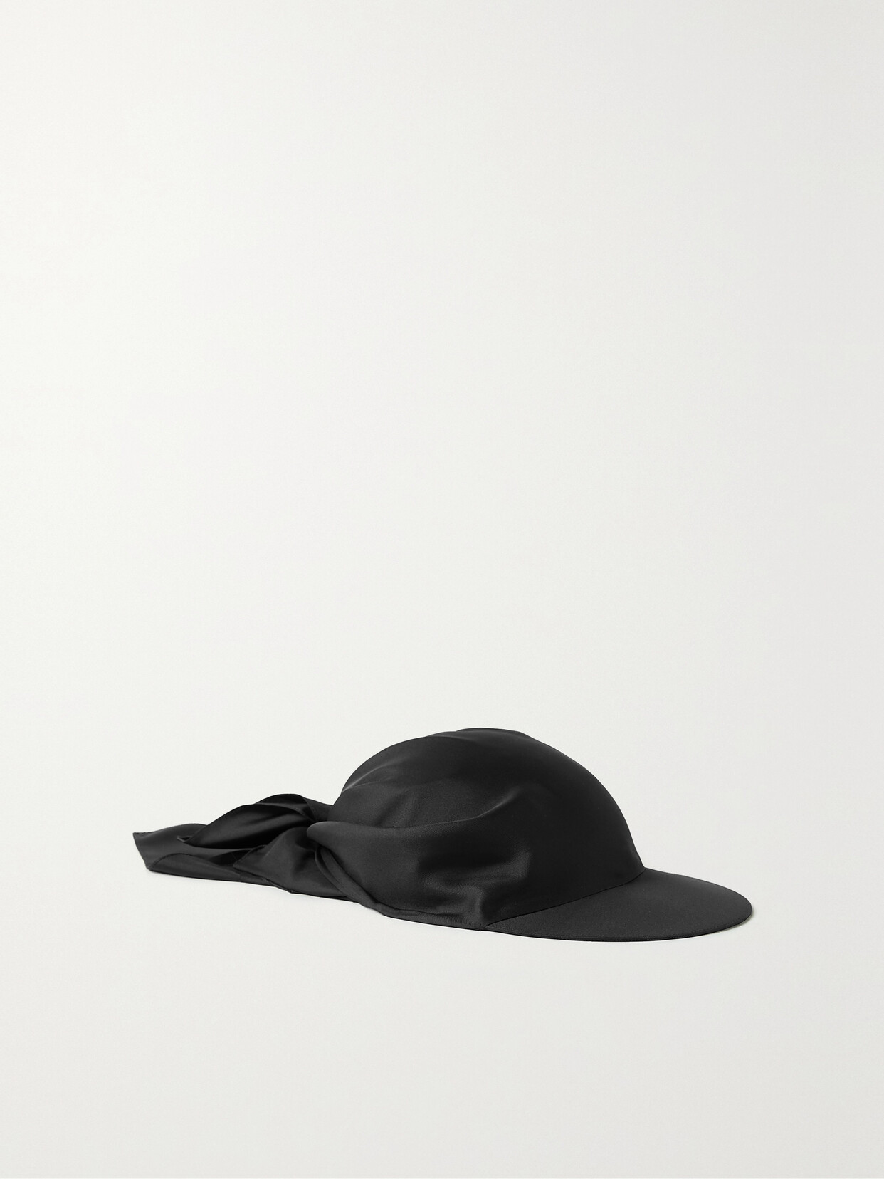 The Row - Dreux Tie-detailed Silk-twill Hat - Black