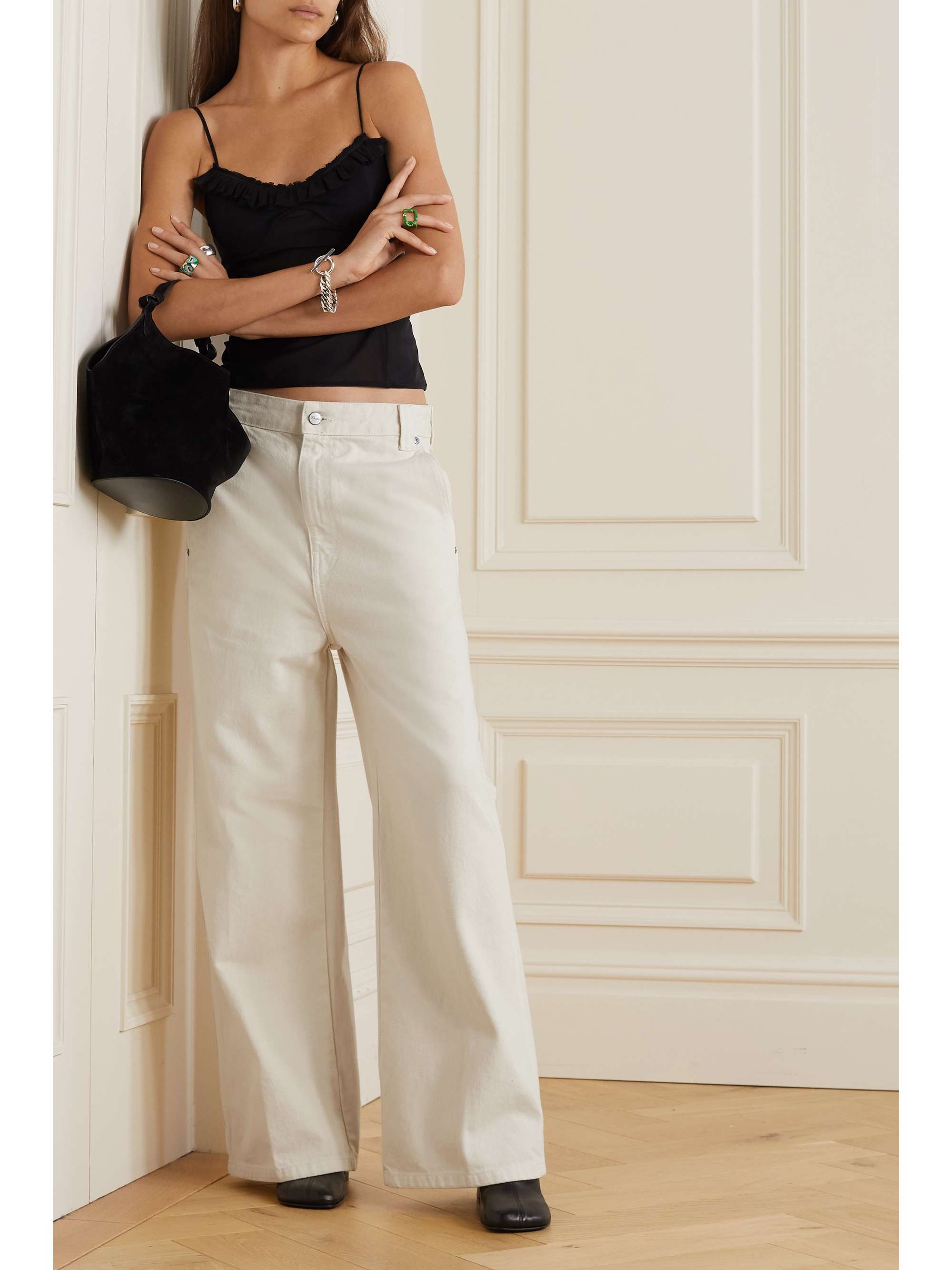 KHAITE Ian mid-rise wide-leg jeans