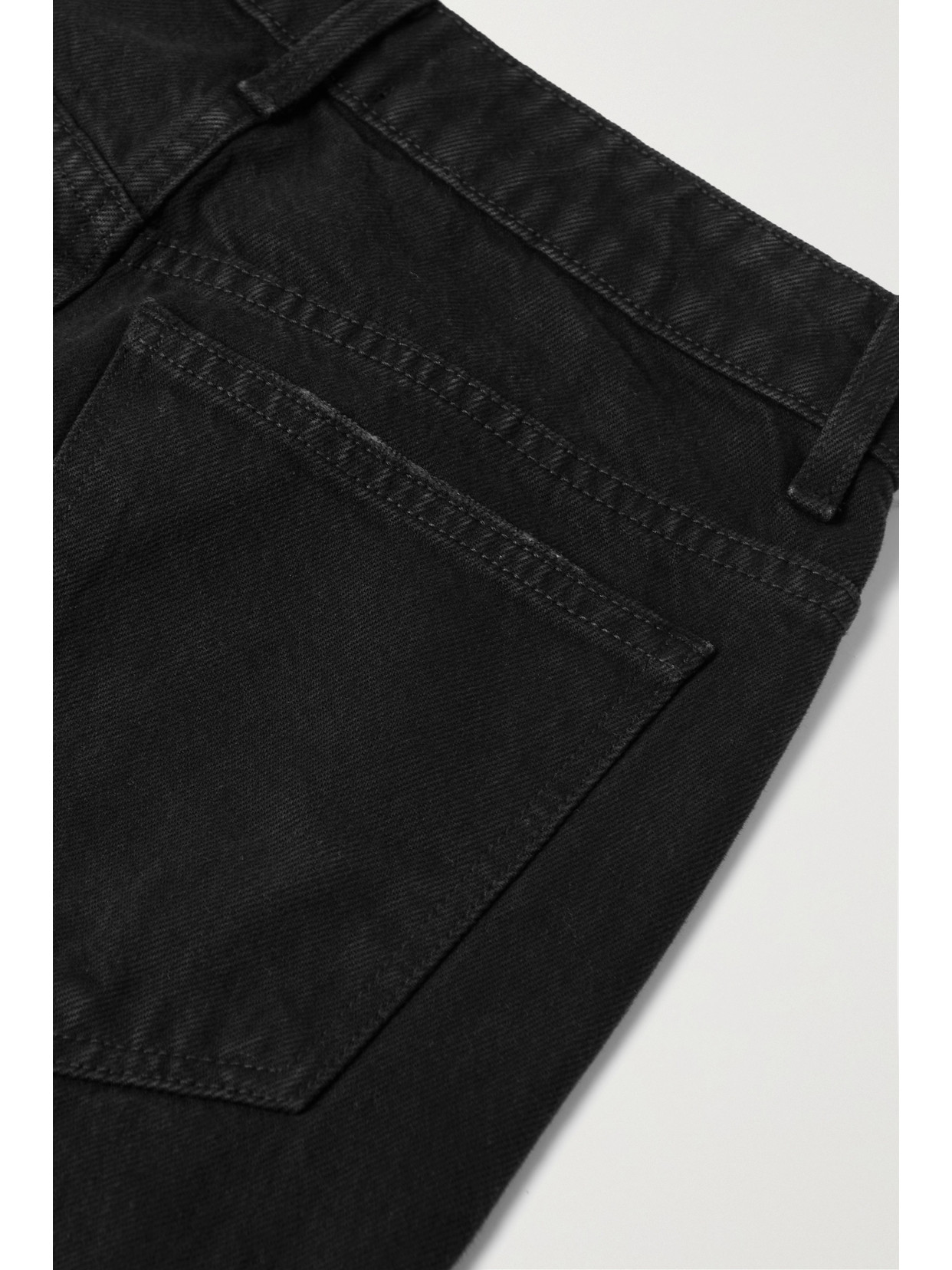 Shop Khaite Abigail Cropped High-rise Straight-leg Jeans In Black