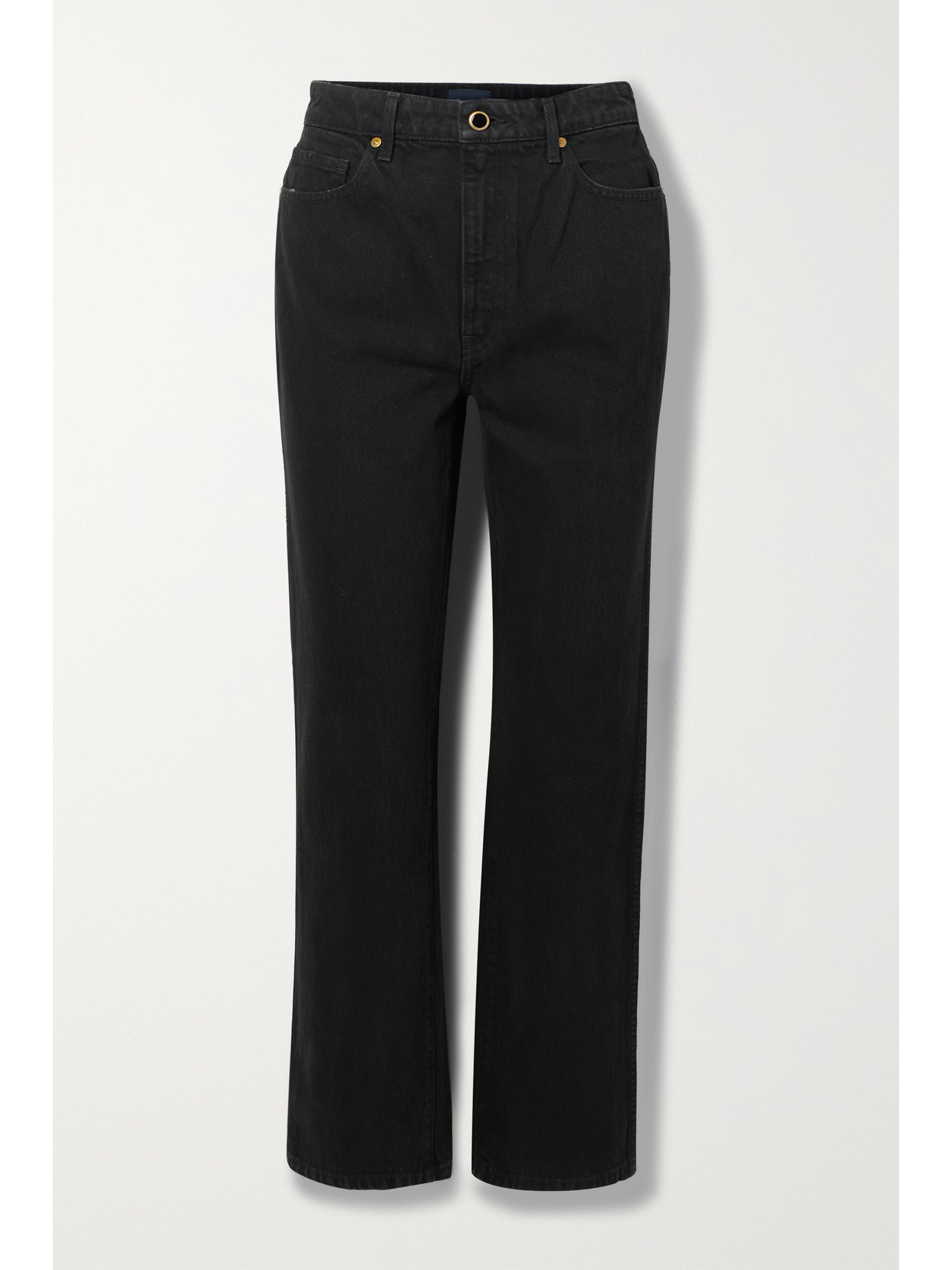 KHAITE ABIGAIL CROPPED HIGH-RISE STRAIGHT-LEG JEANS