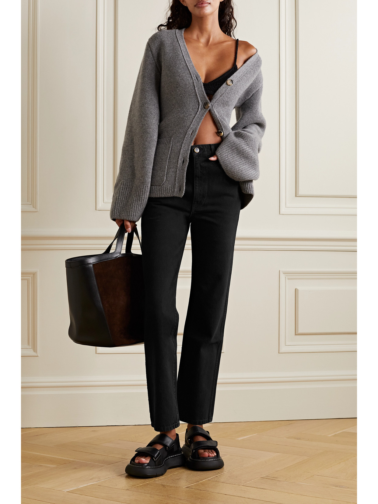 KHAITE ABIGAIL CROPPED HIGH-RISE STRAIGHT-LEG JEANS