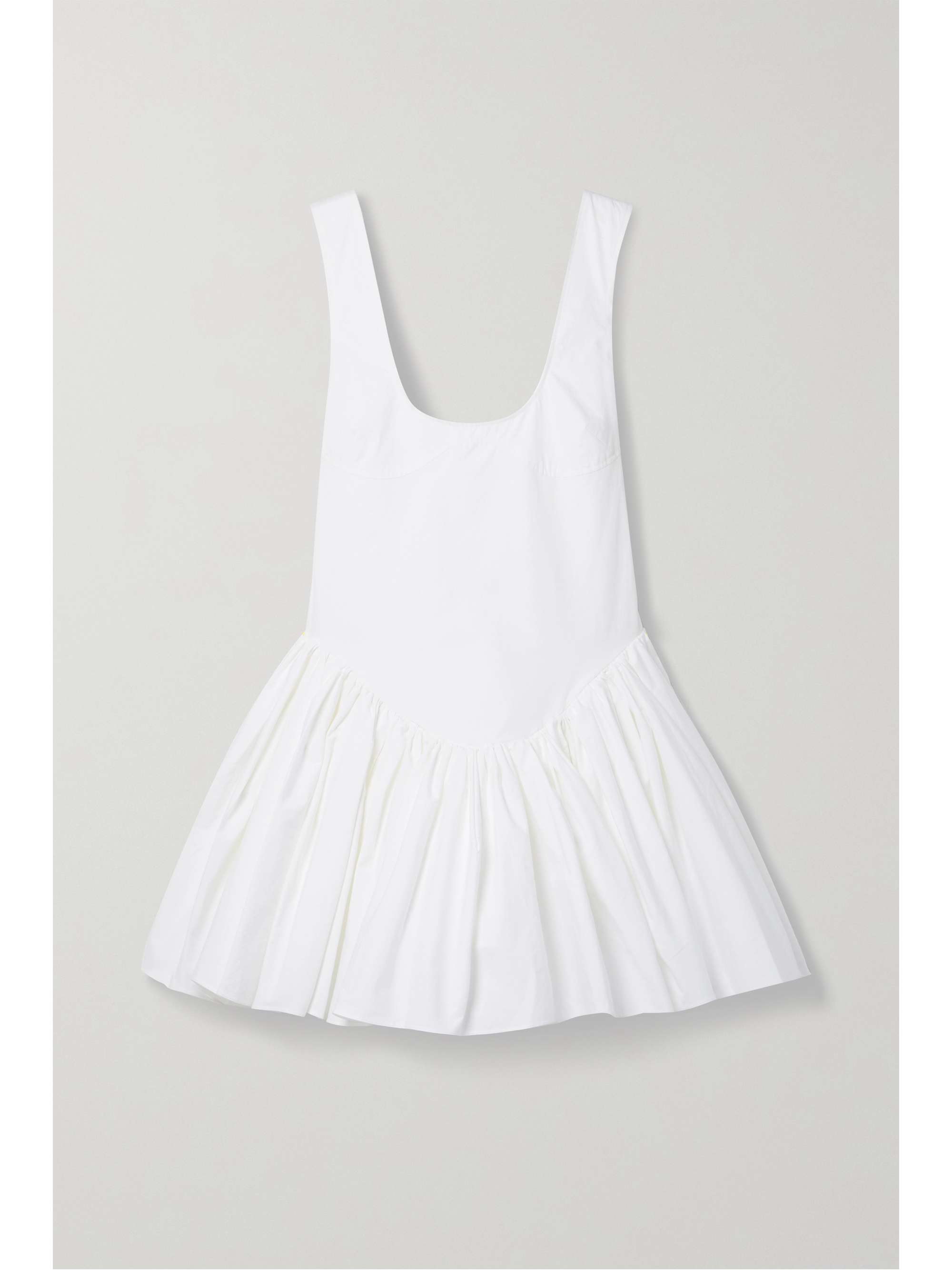 KHAITE Esme ruffled cotton-poplin mini dress | NET-A-PORTER US