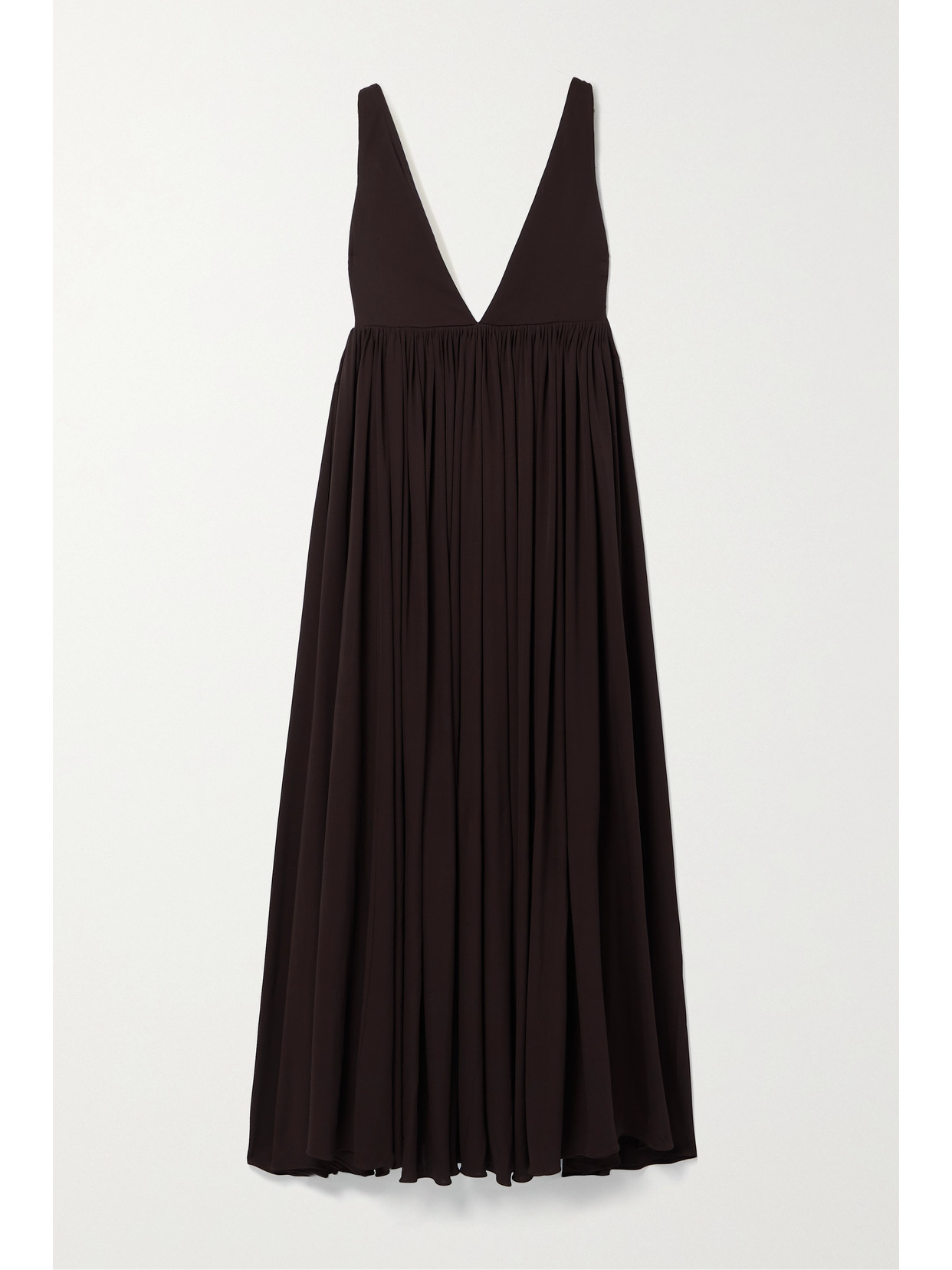 Khaite Layas Pleated Jersey Maxi Dress