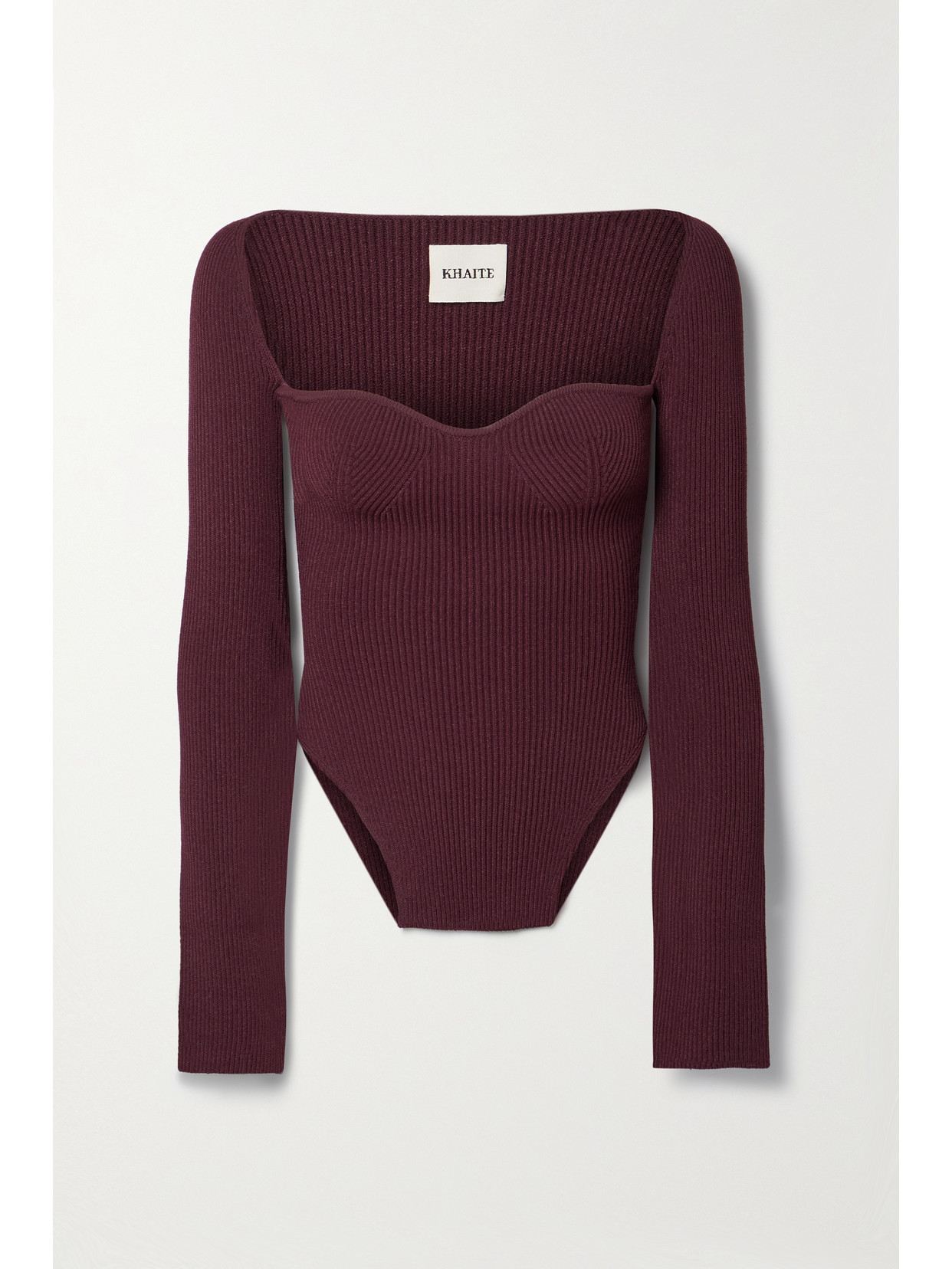 KHAITE MADDY RIBBED-KNIT SWEATER