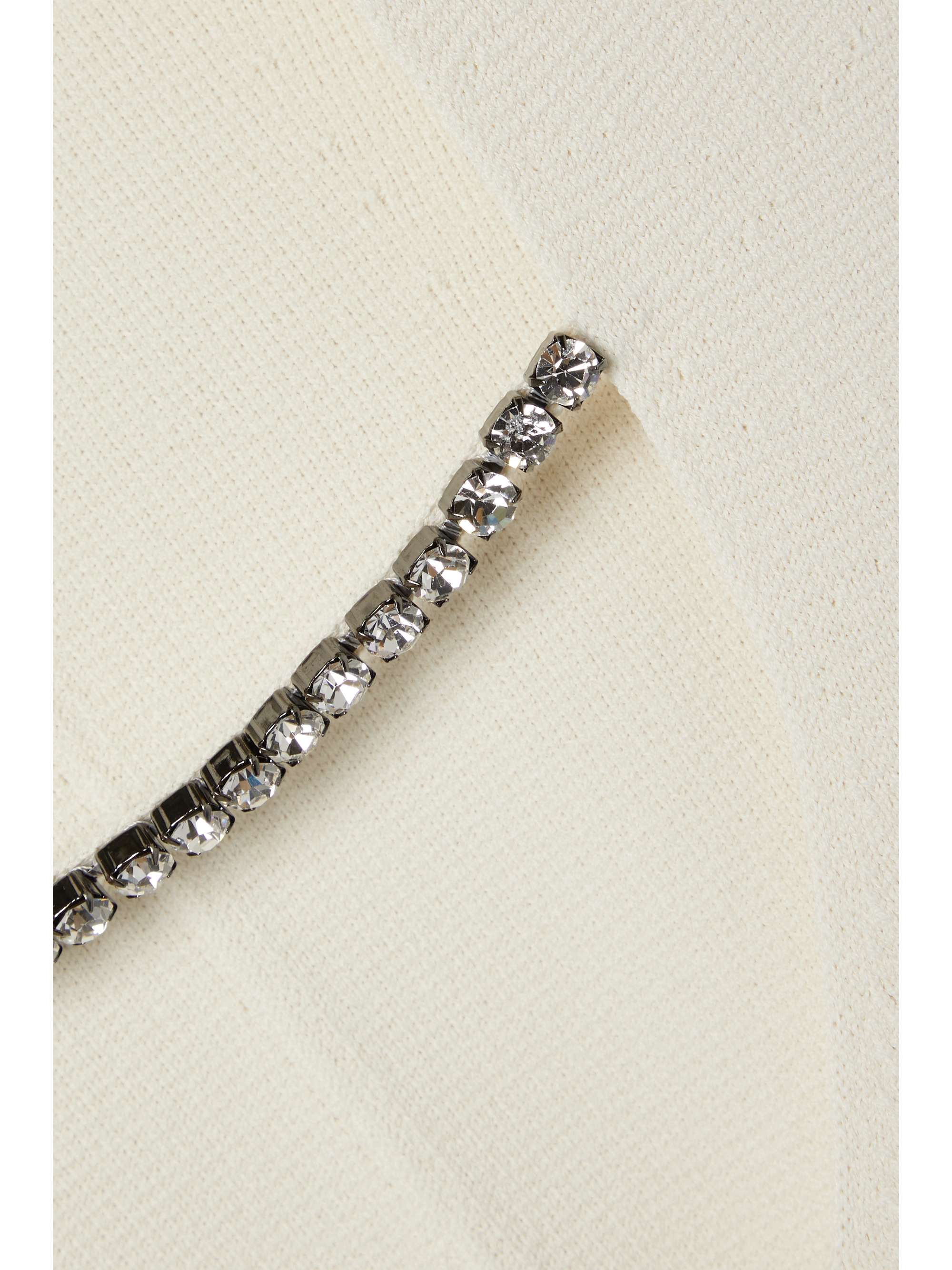 KHAITE Odette open-back crystal-embellished stretch-knit midi dress