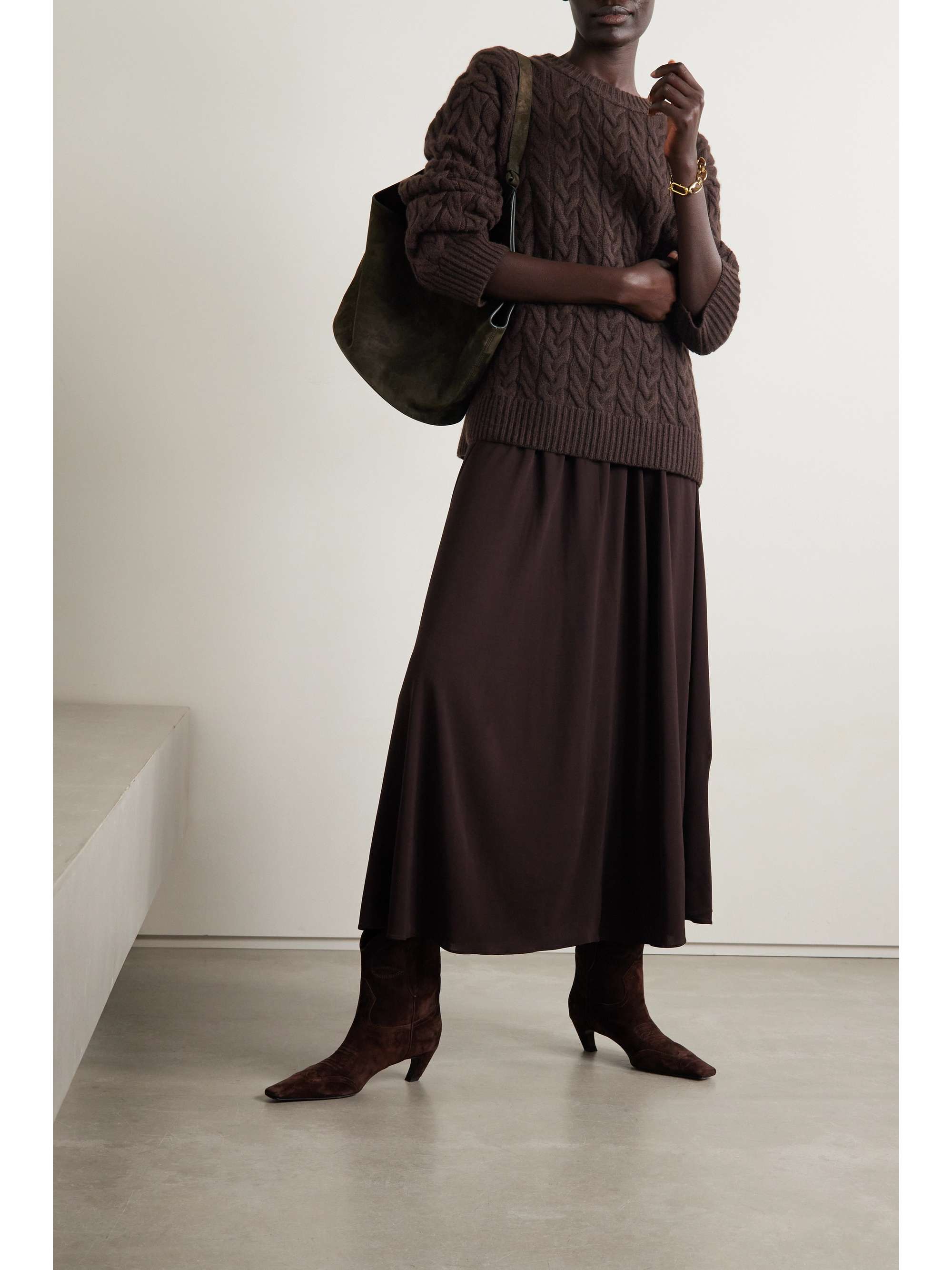 KHAITE Maryse cable-knit cashmere sweater