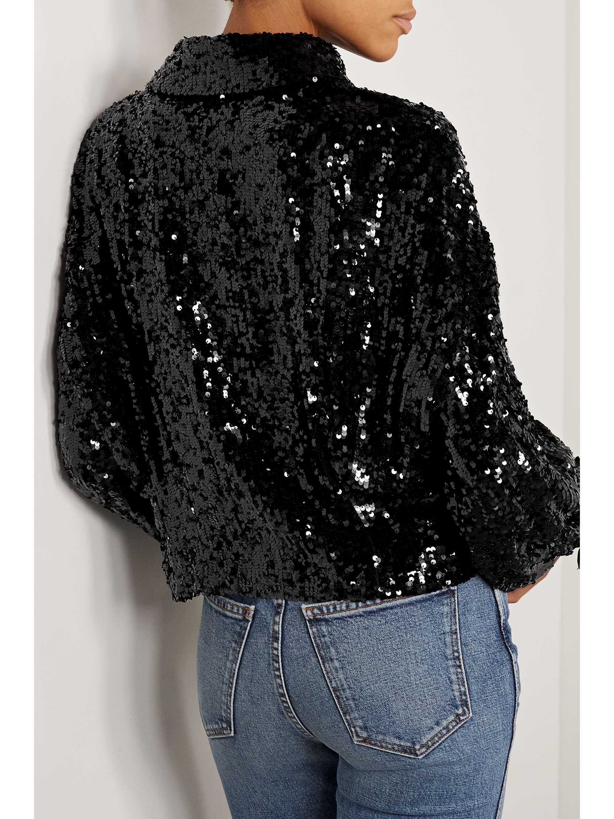 KHAITE Arnaud sequined chiffon jacket