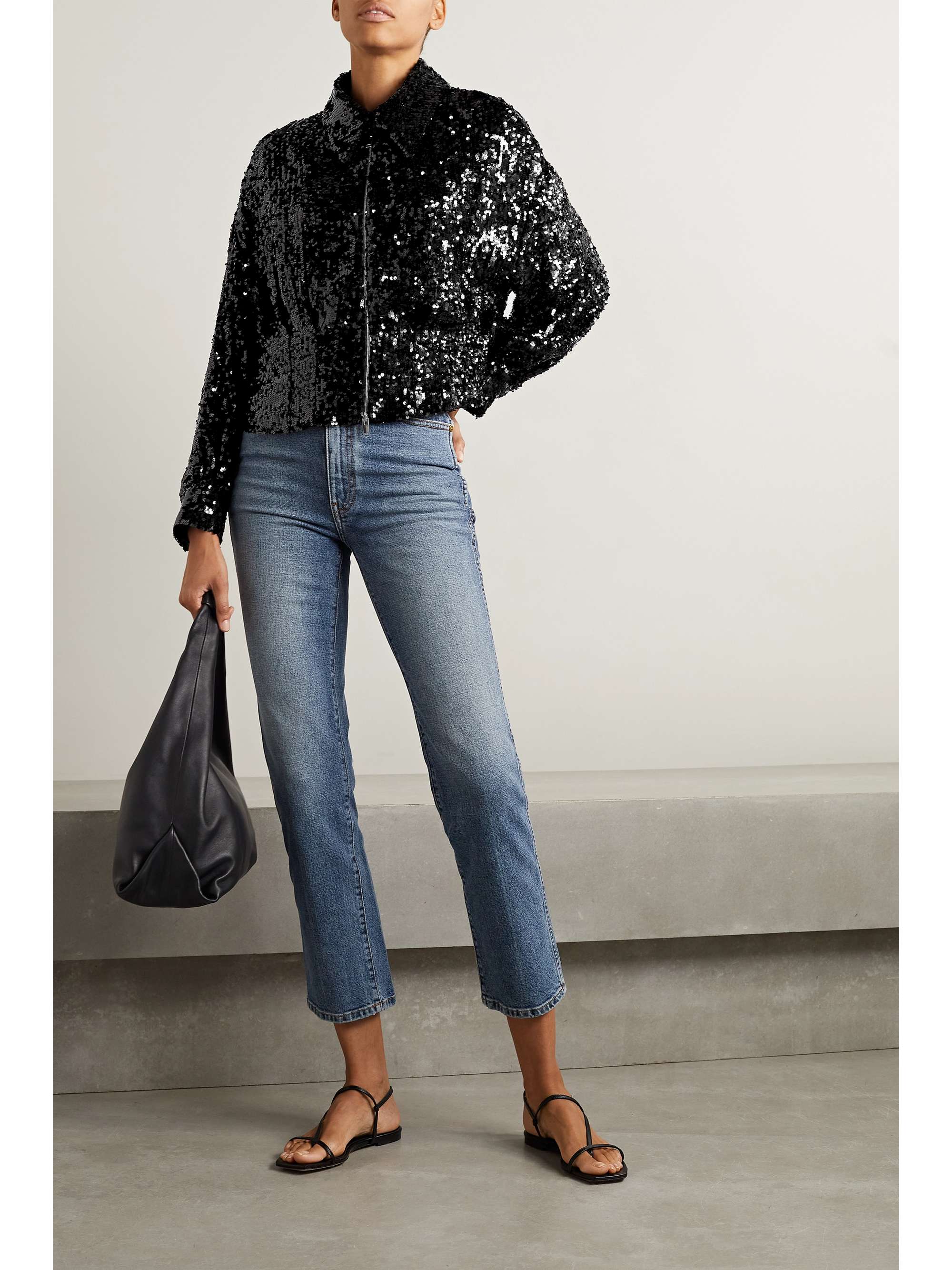 KHAITE Arnaud sequined chiffon jacket