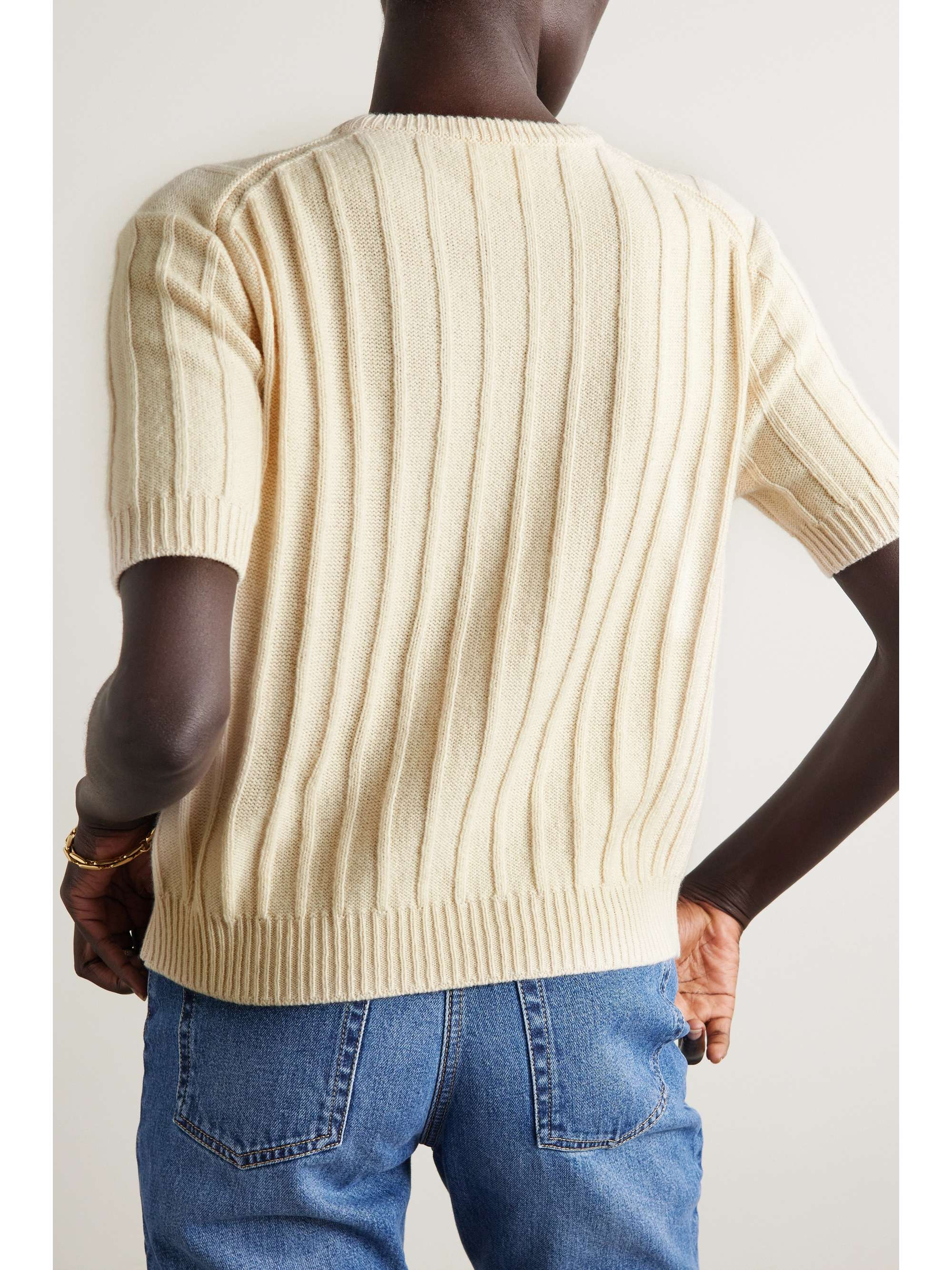 KHAITE Esmeralda ribbed cashmere sweater