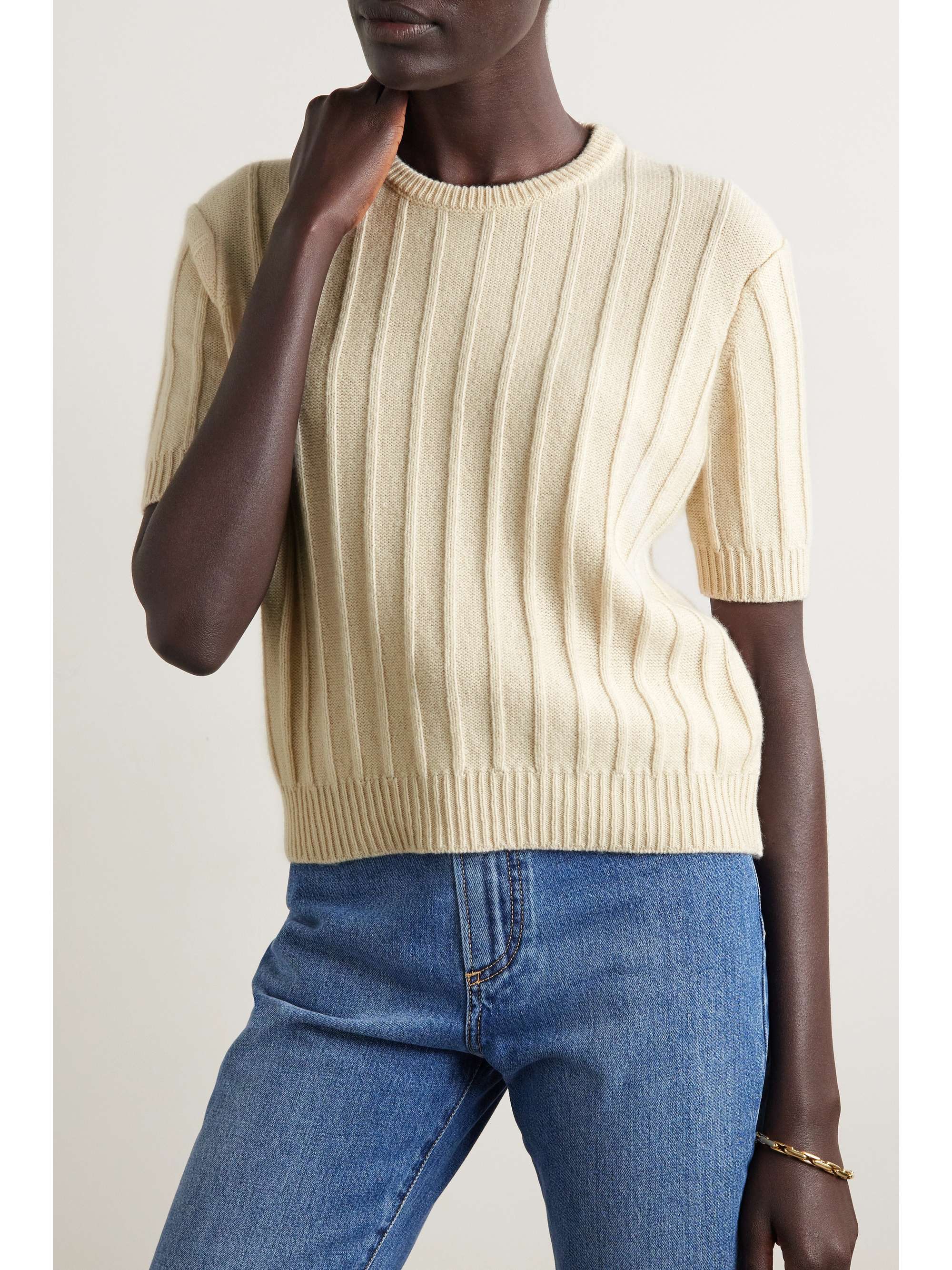 KHAITE Esmeralda ribbed cashmere sweater
