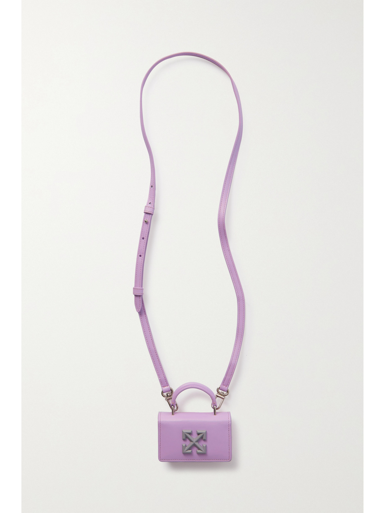 Off-White - Jitney Mini Leather Shoulder Bag - Purple