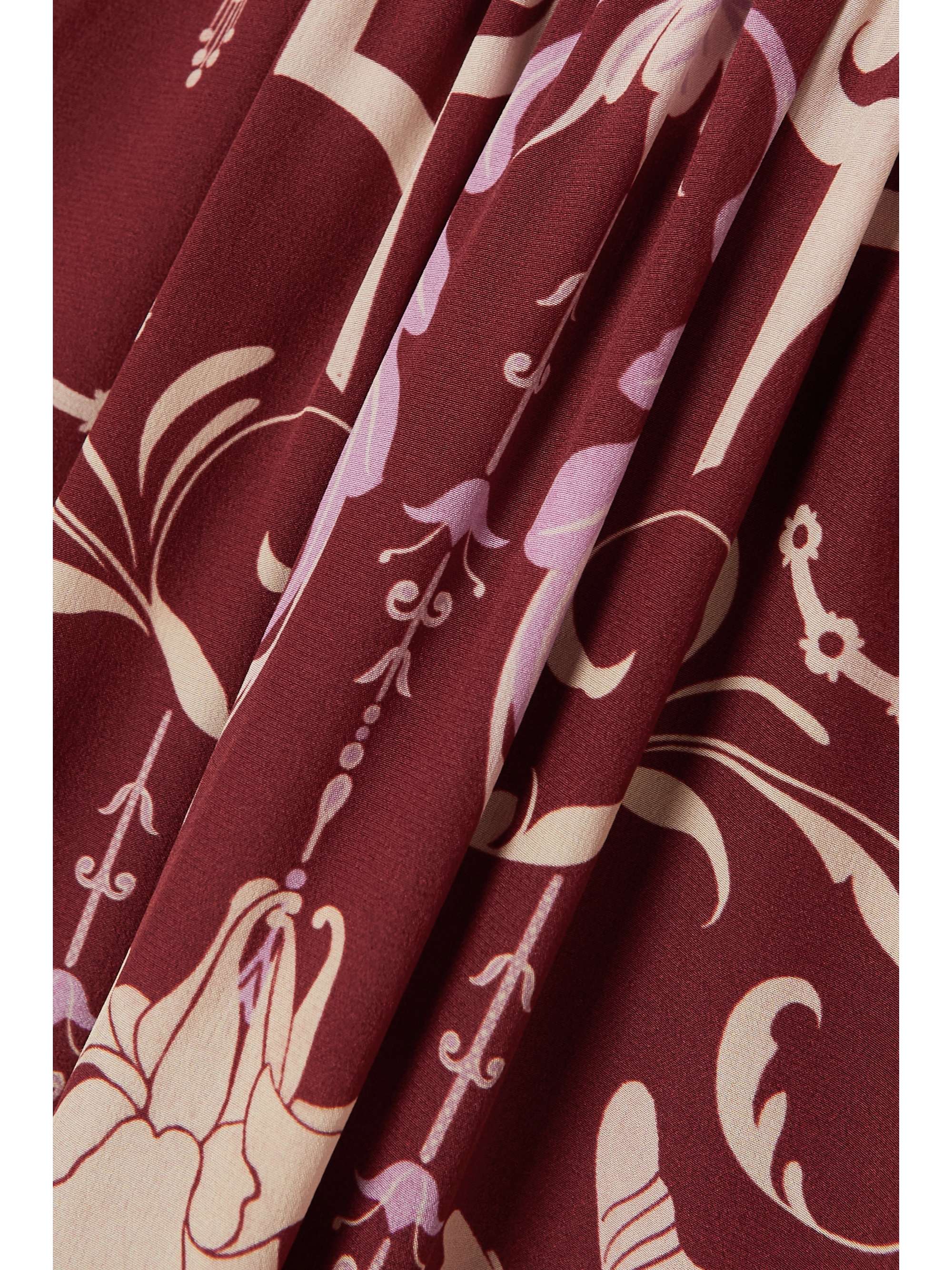 JOHANNA ORTIZ Hanging Garden printed silk-satin maxi dress