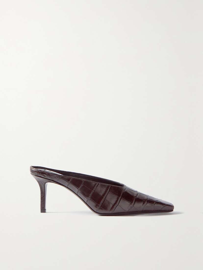 Acne Studios Croc-effect Leather Mules