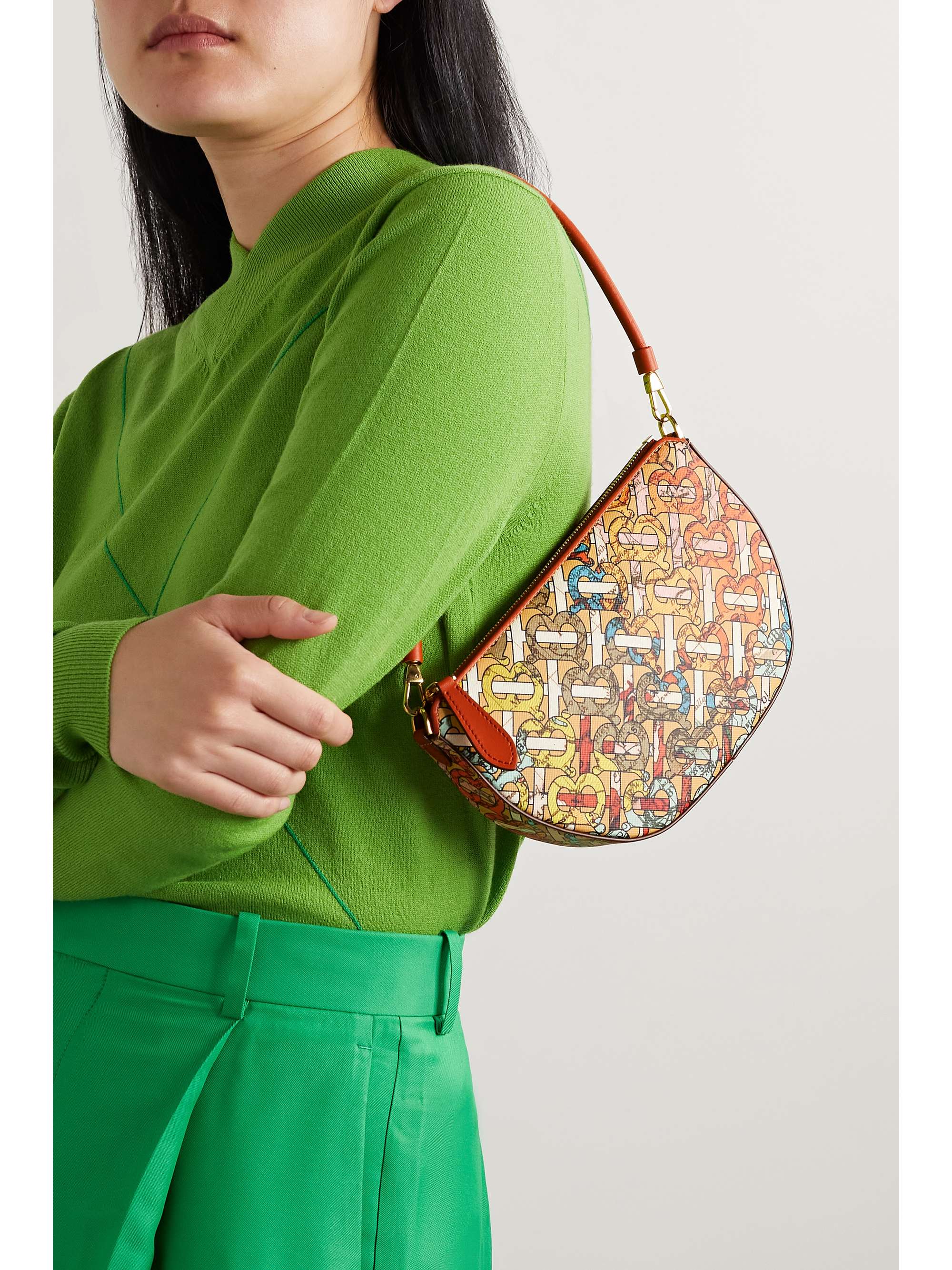 Olympia printed leather shoulder bag