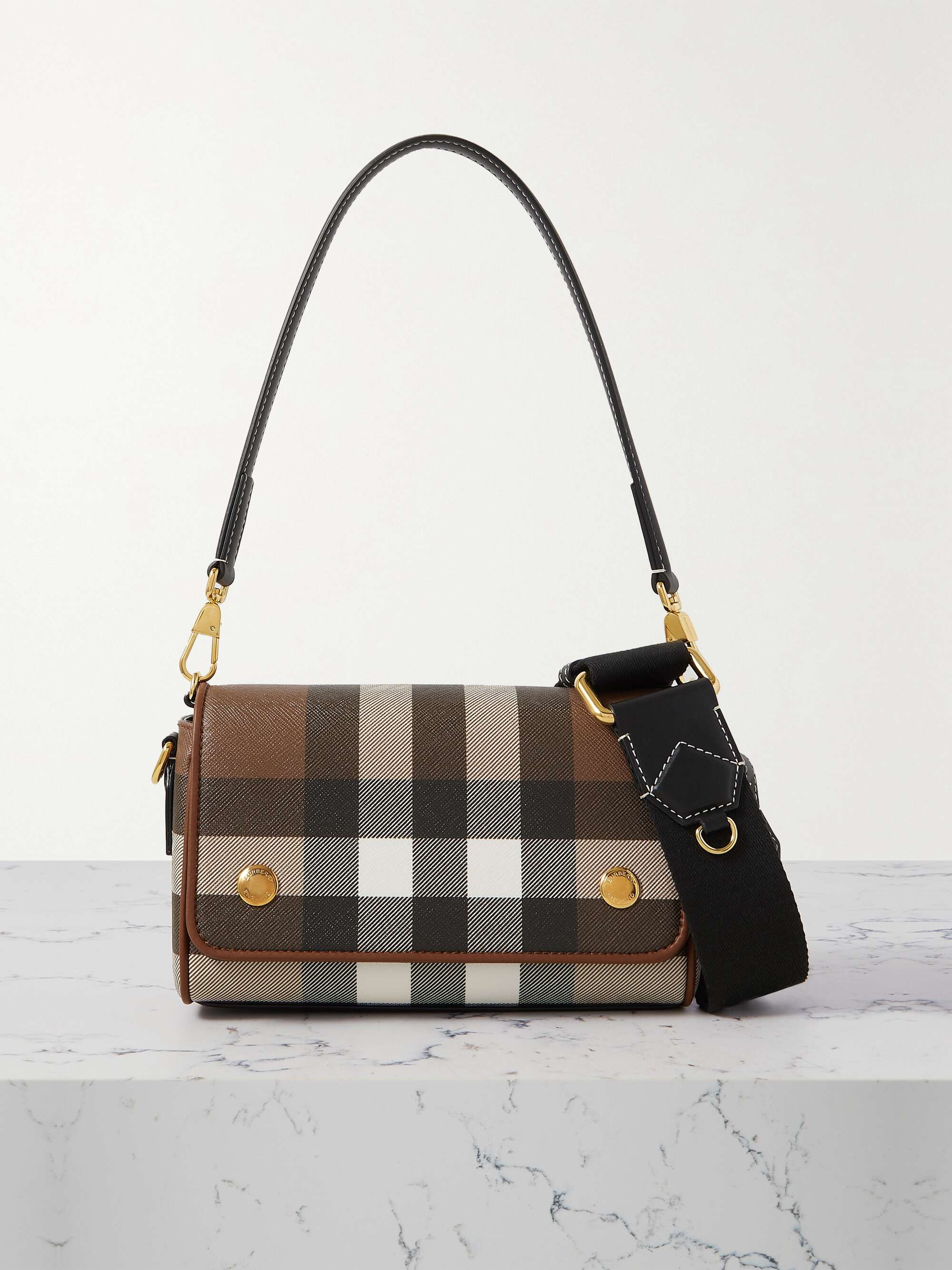 Burberry checked canvas shoulder bag Clearance