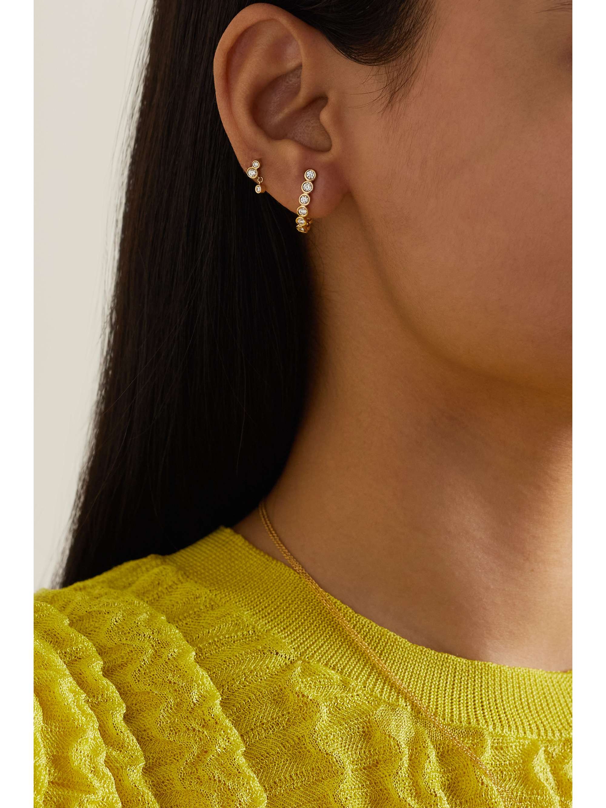 KIMAÏ Riva 18-karat recycled gold laboratory-grown diamond single earring