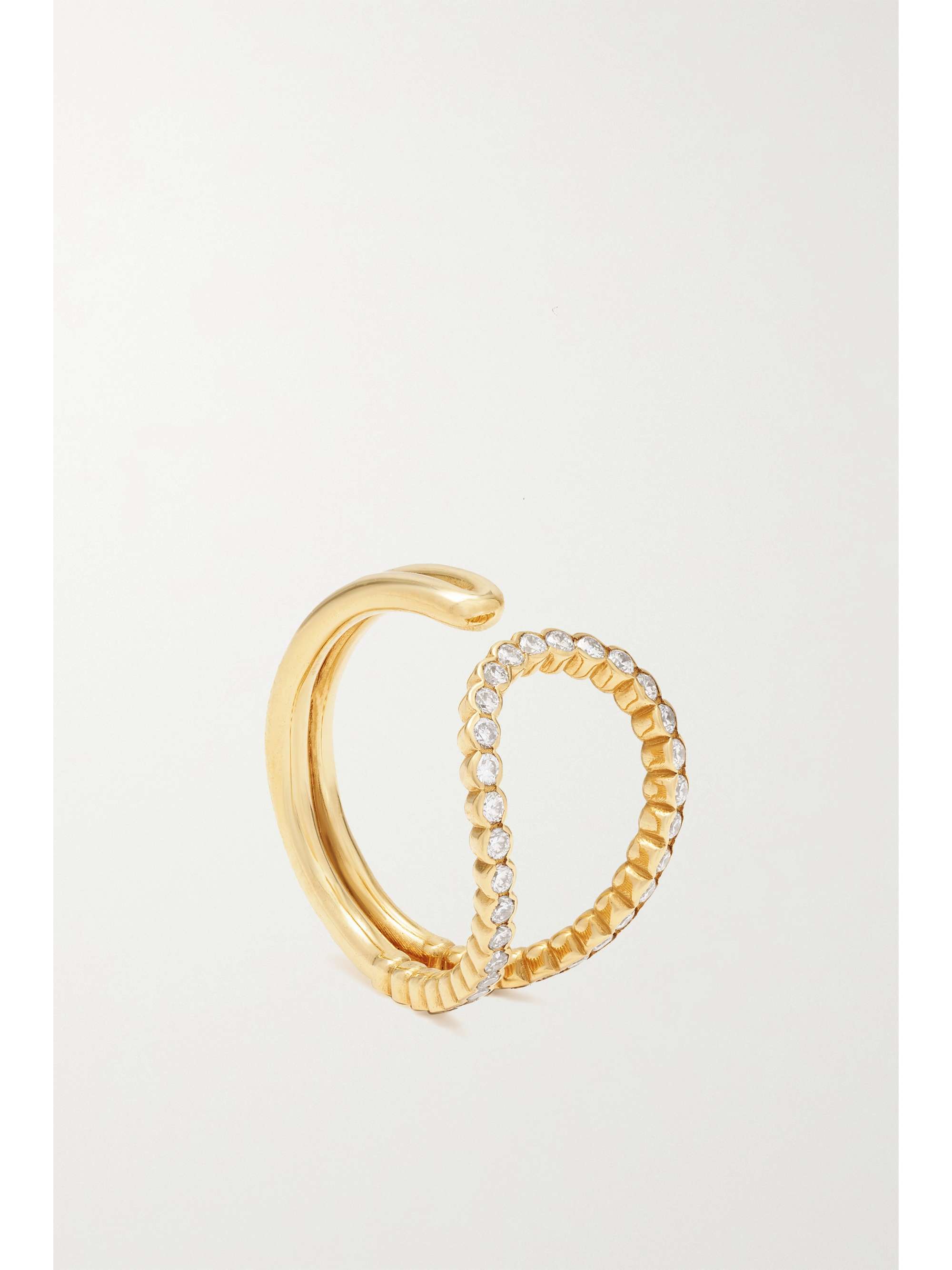 KIMAÏ Wave 18-karat recycled gold laboratory-grown diamond ring