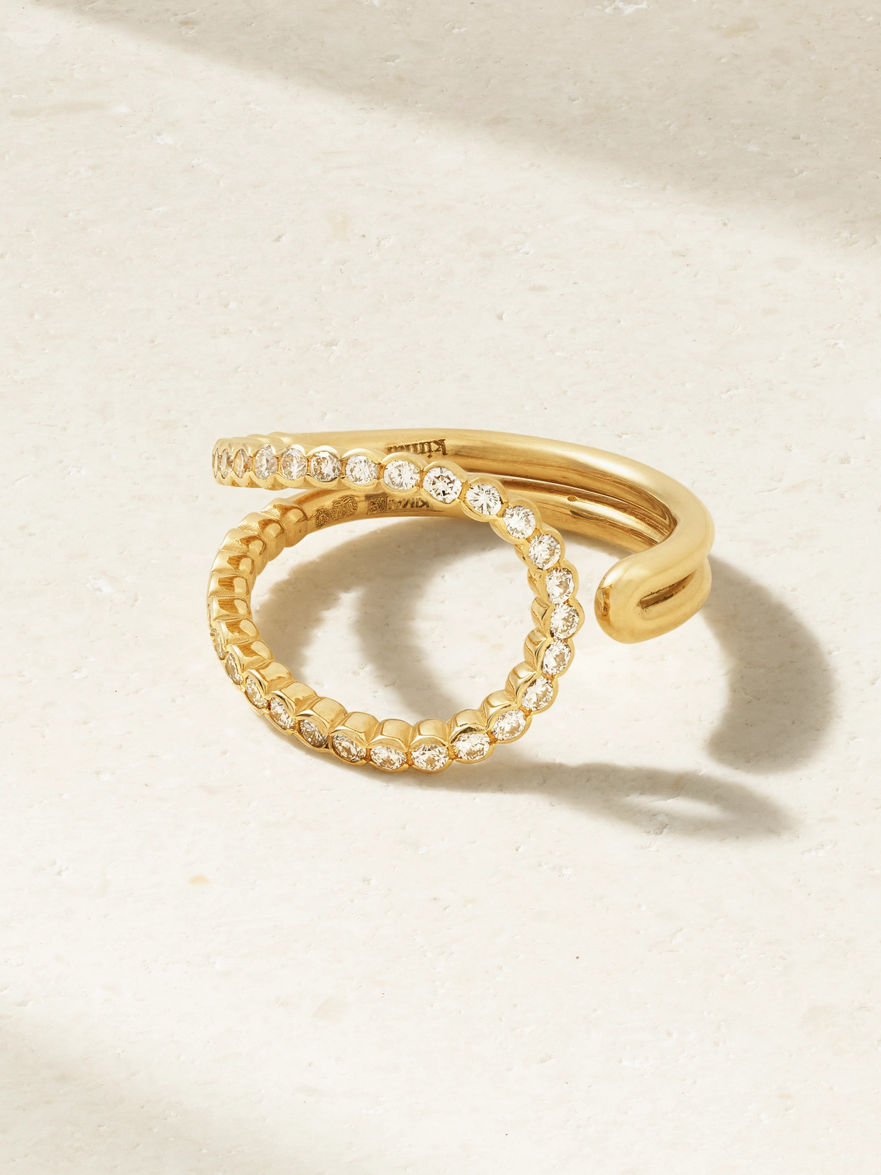 Kimai Wave 18-karat Recycled Gold Laboratory-grown Diamond Ring