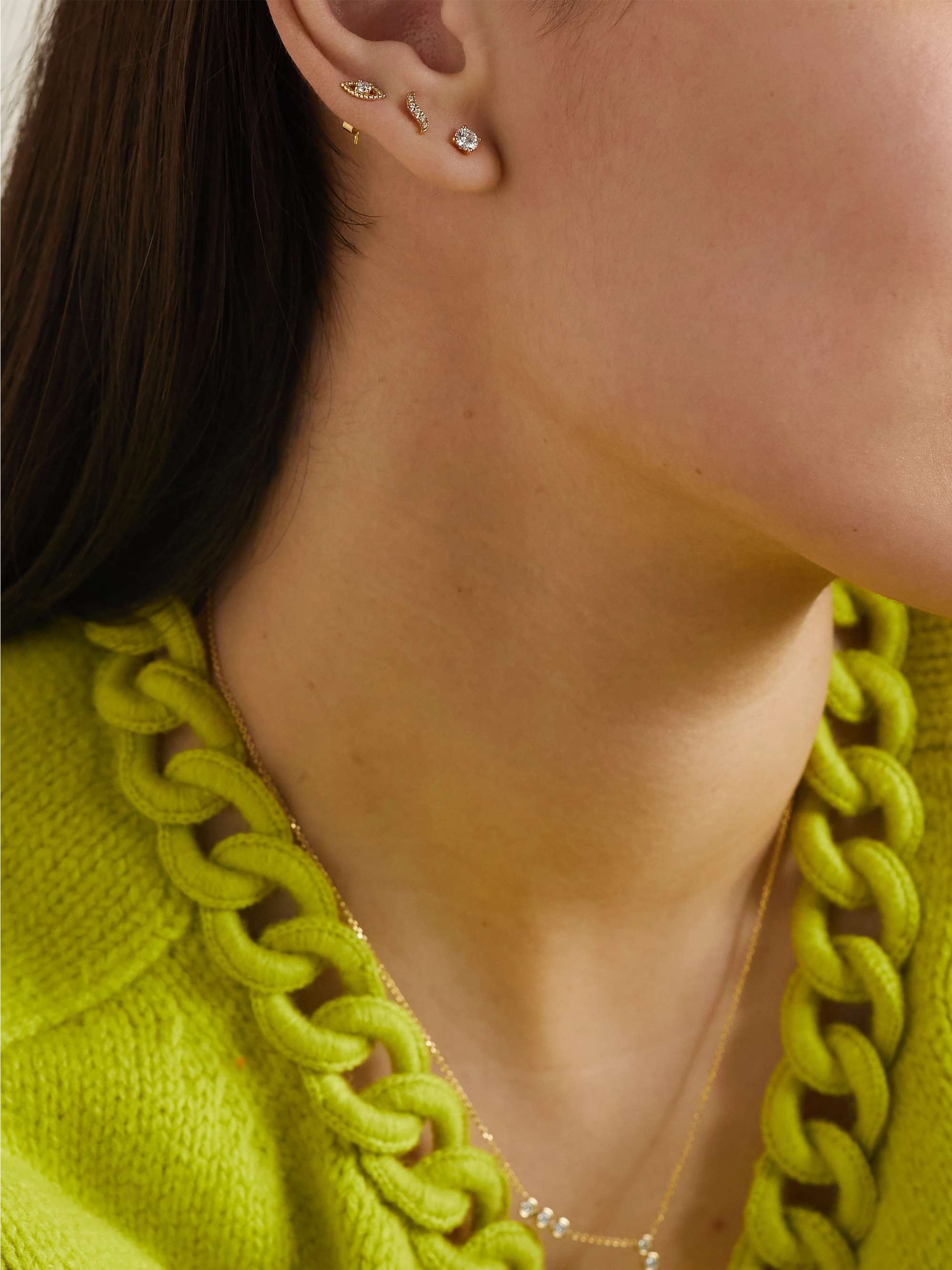 KIMAÏ 18-karat recycled gold laboratory-grown diamond earrings
