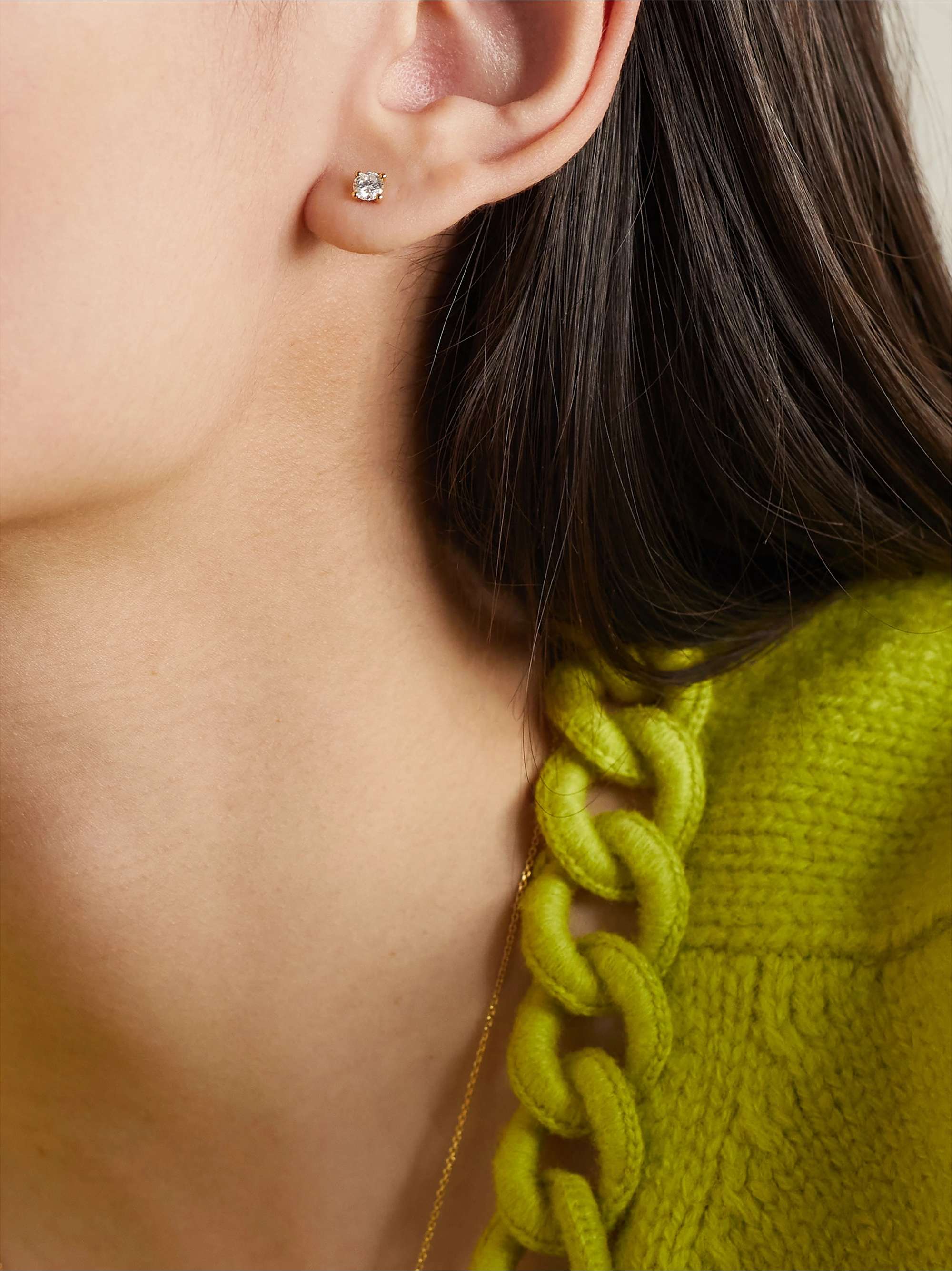 KIMAÏ 18-karat recycled gold laboratory-grown diamond earrings