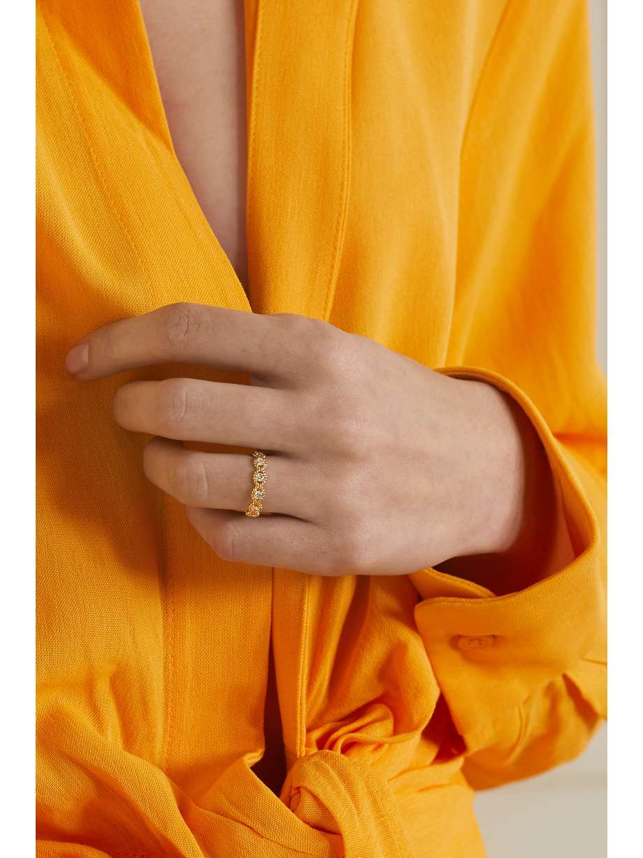 Gold Lady 18karat recycled gold laboratorygrown diamond ring KIMAÏ