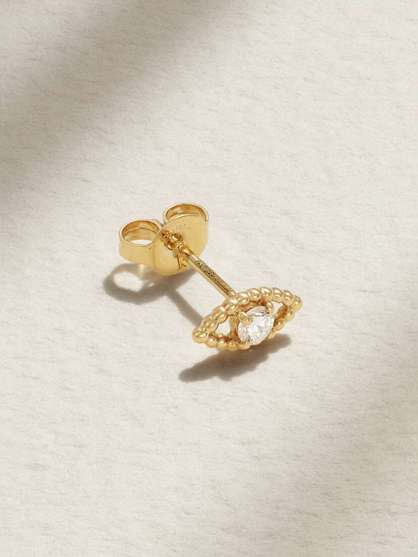 Kimaï Clarity 18-karat Recycled Gold Laboratory-grown Diamond Single Earring