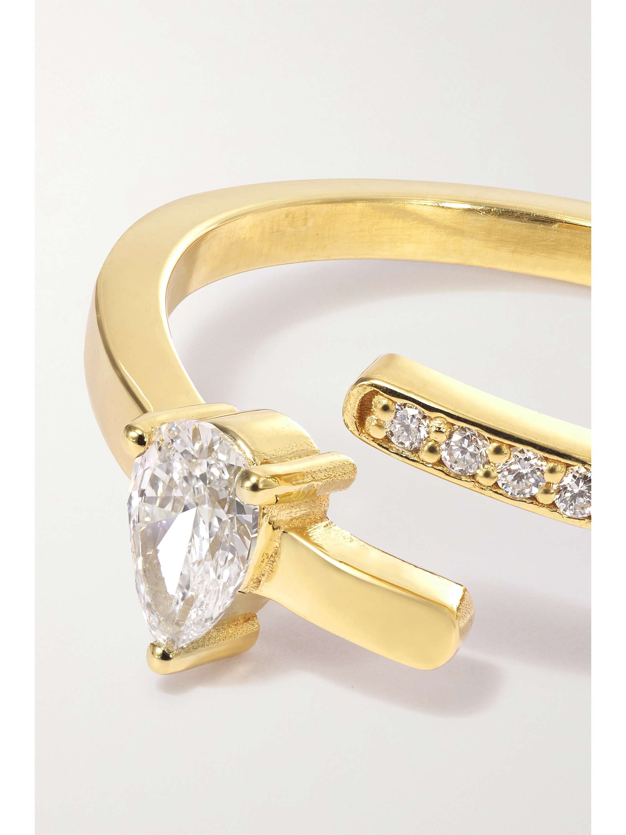 KIMAÏ Aqua 18-karat recycled gold laboratory-grown diamond ring