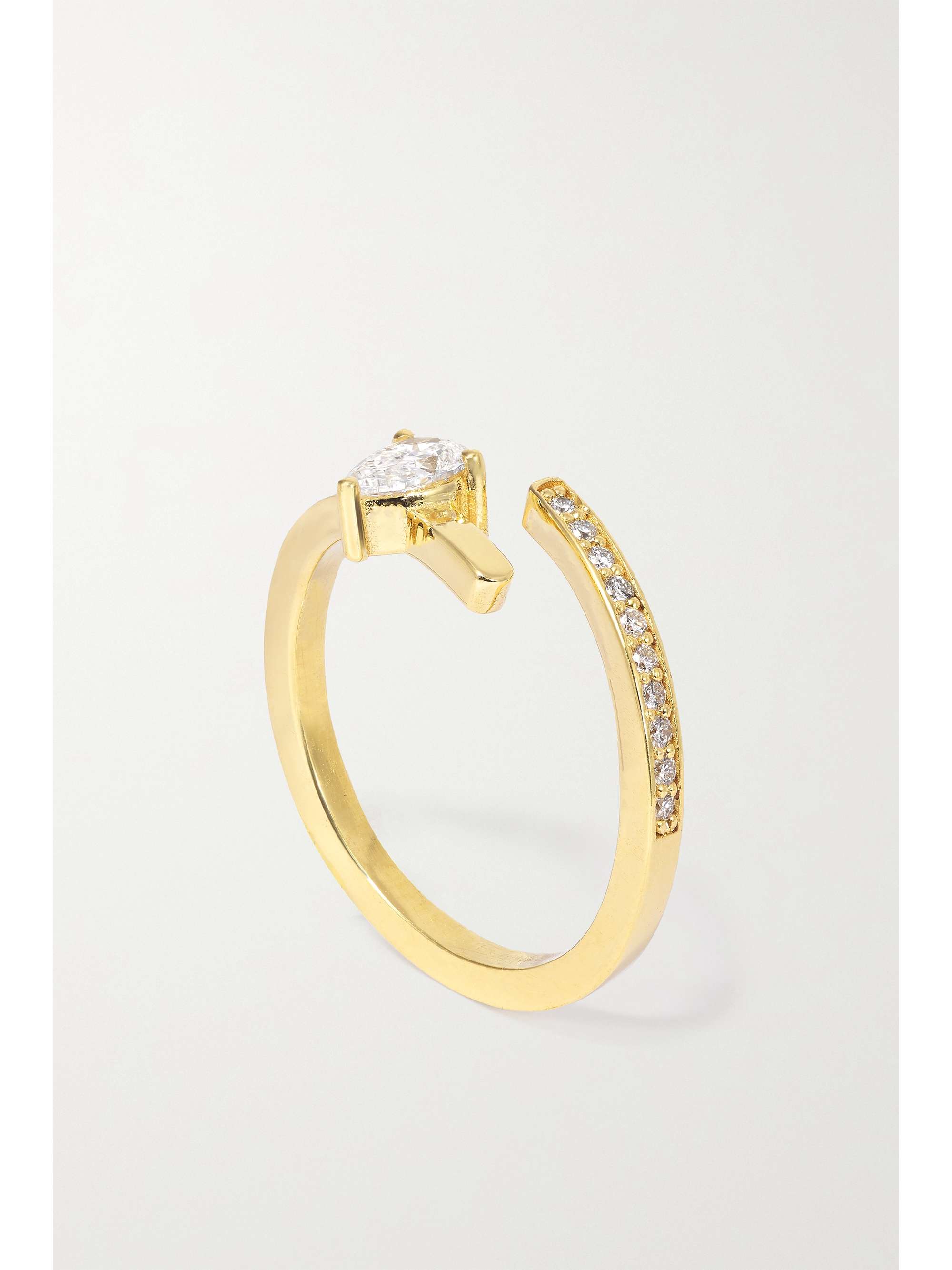 KIMAÏ Aqua 18-karat recycled gold laboratory-grown diamond ring