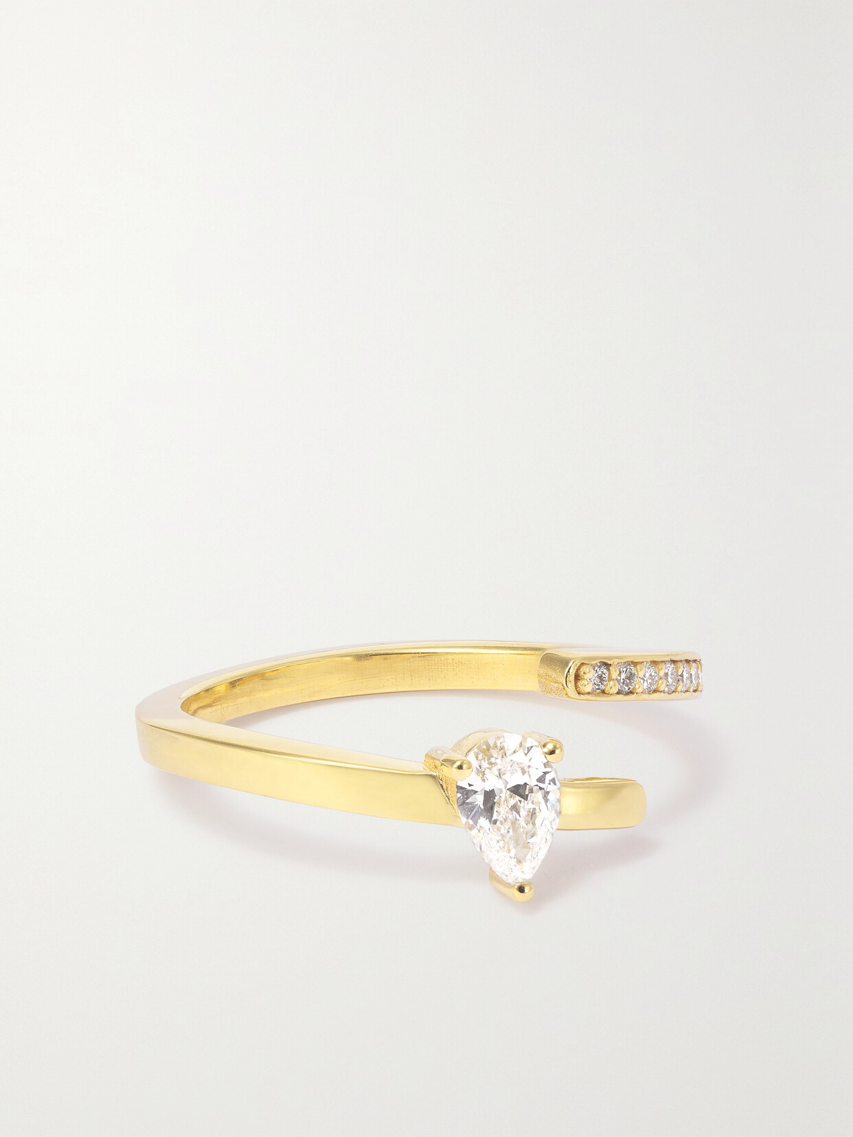 Kimai Aqua 18-karat Recycled Gold Laboratory-grown Diamond Ring
