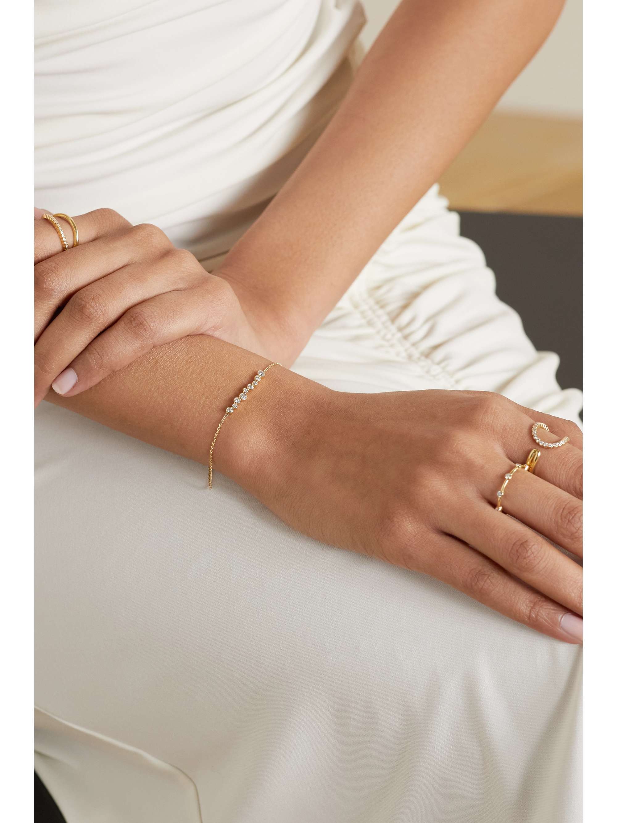KIMAÏ Amie 18-karat recycled gold laboratory-grown diamond bracelet