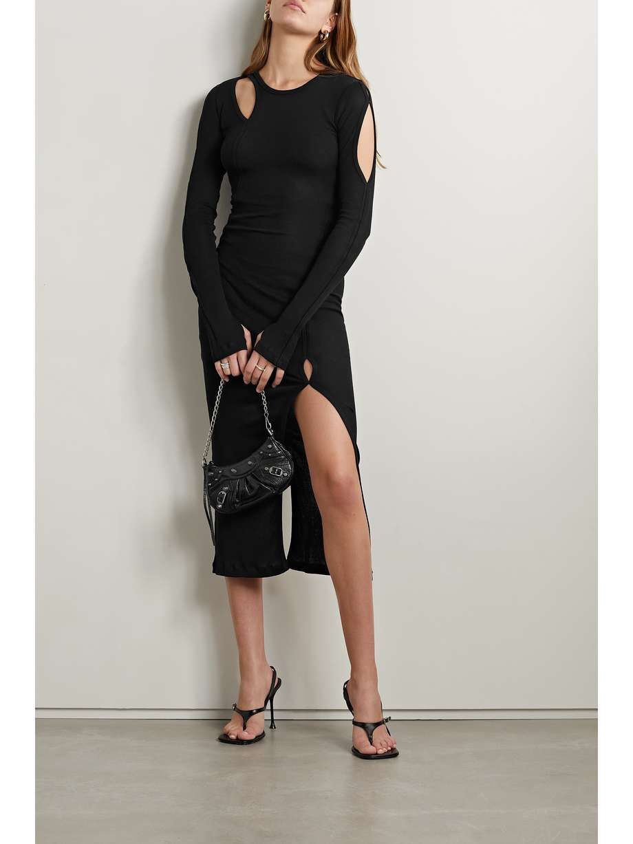net-a-porter.com | Slash cutout cotton-jersey midi dress