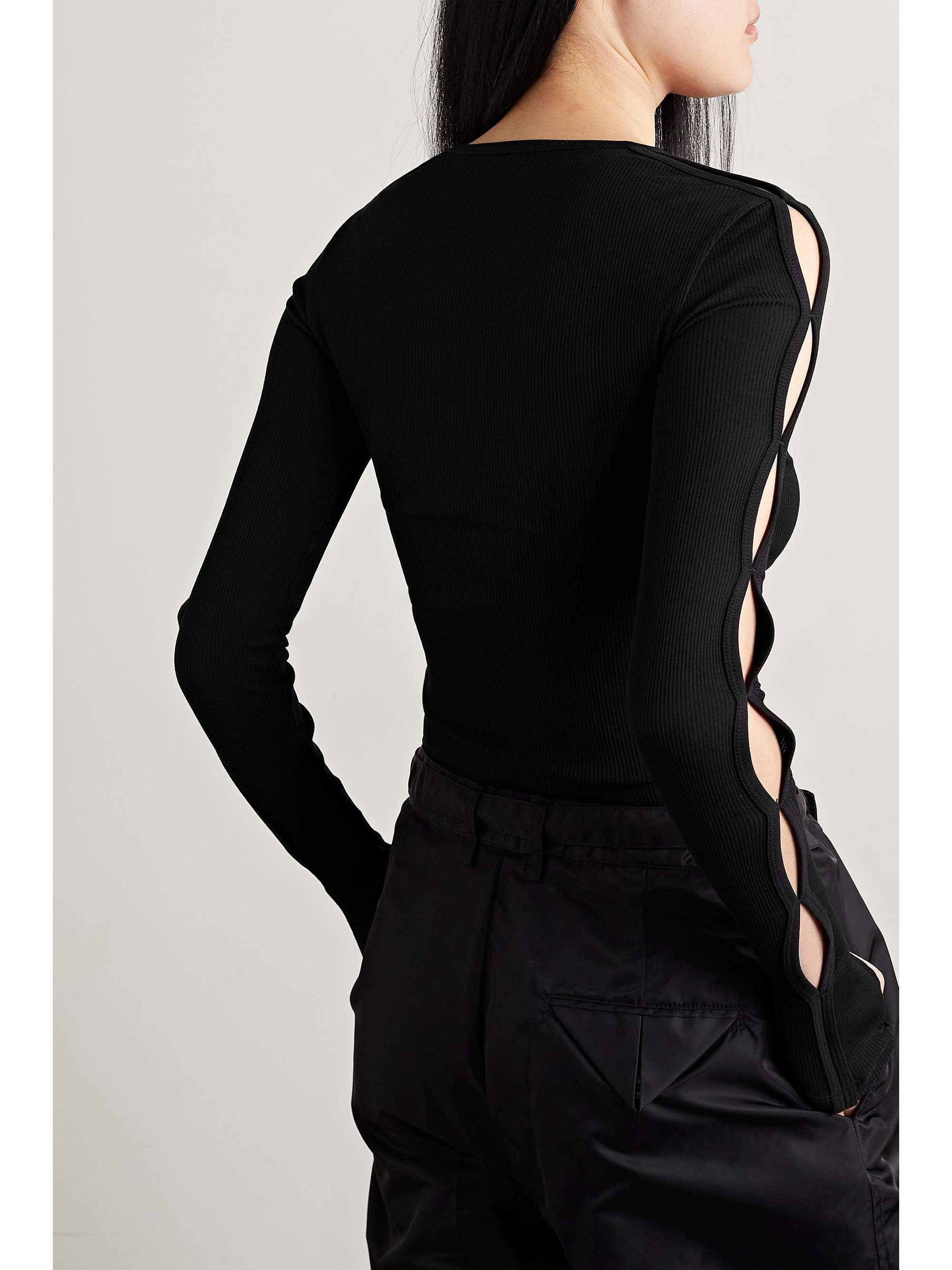 HELMUT LANG Ribbed cotton-jersey top