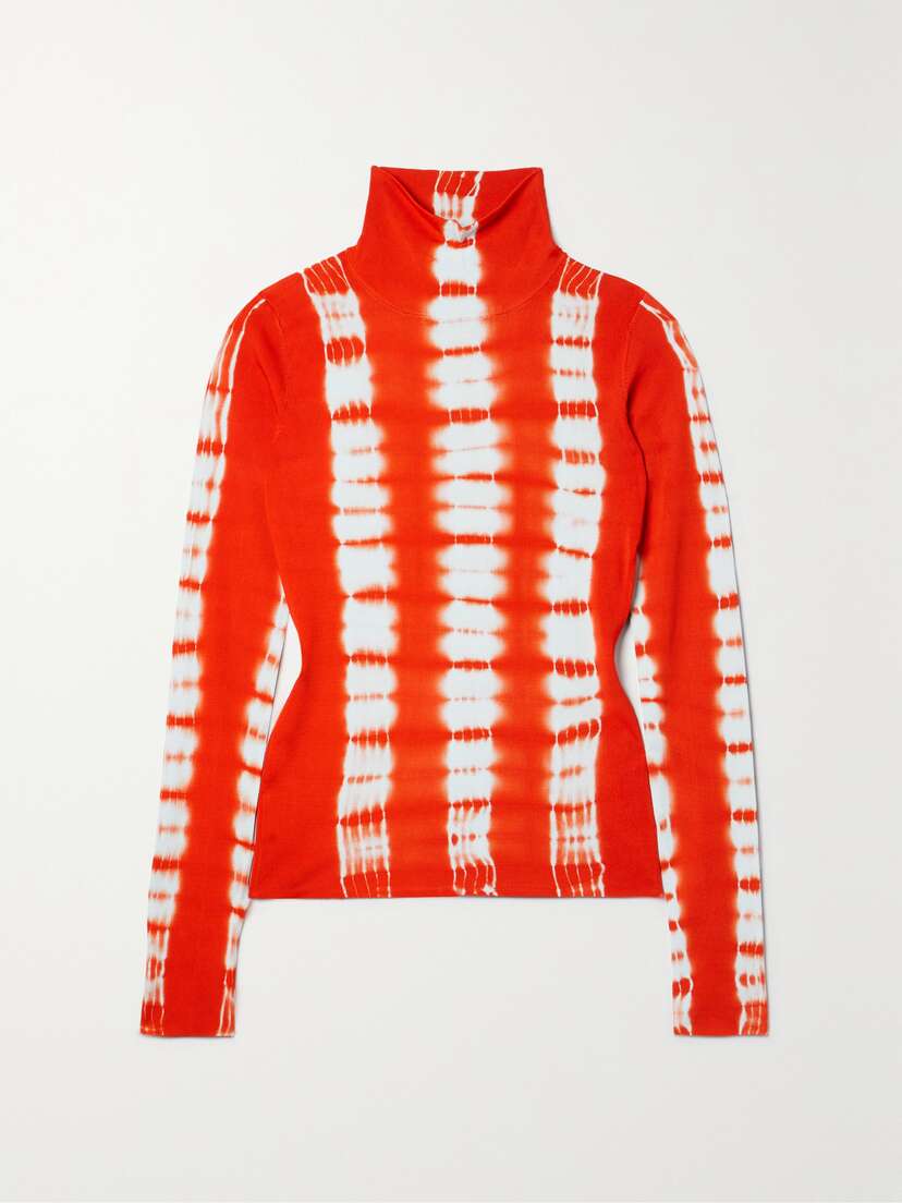 Proenza Schouler Tie-dyed Stretch-knit Turtleneck Top