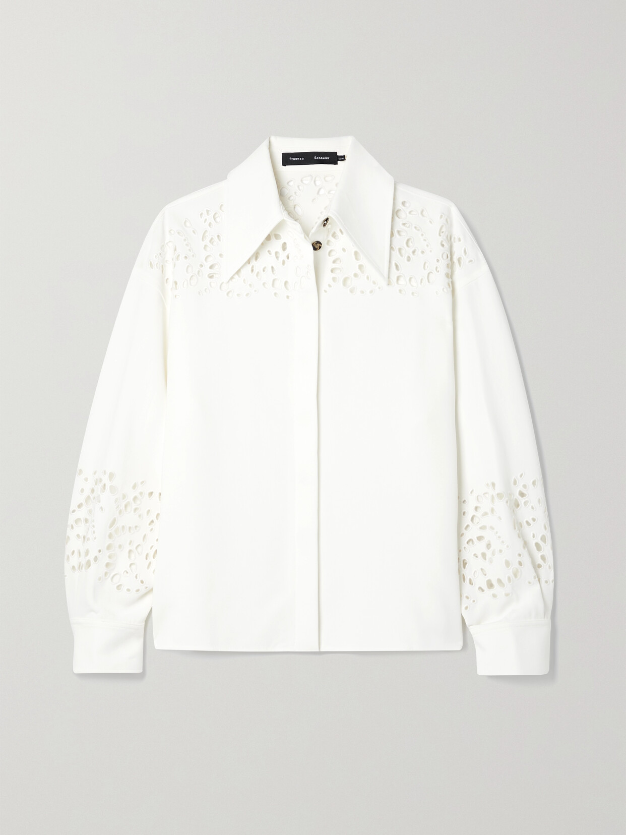 Proenza Schouler Broderie Anglaise Crepe Shirt