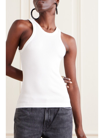 Agolde Bailey ribbed stretch-Lyocell and organic cotton-blend tank