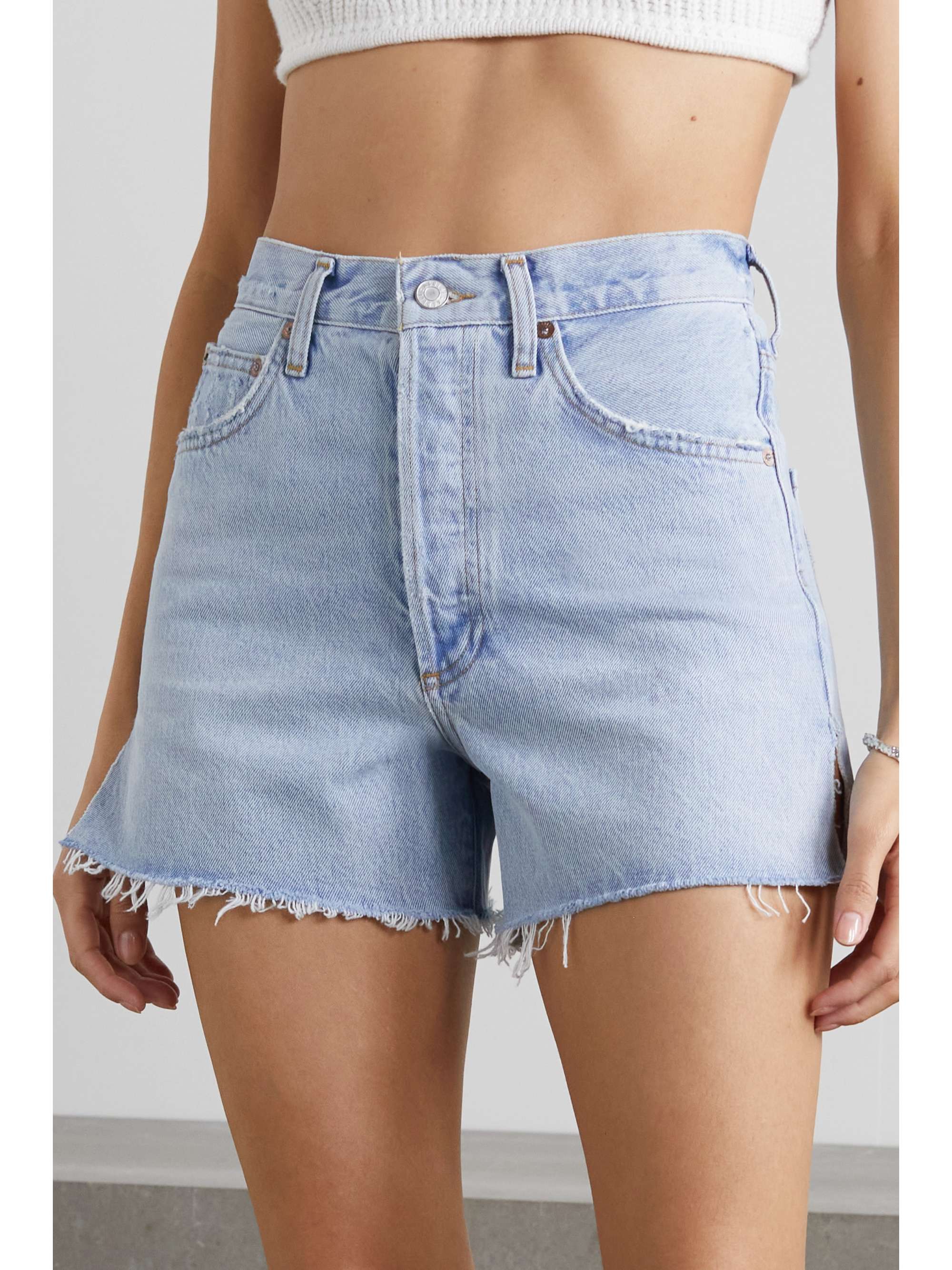 Light denim Dee denim shorts | AGOLDE 