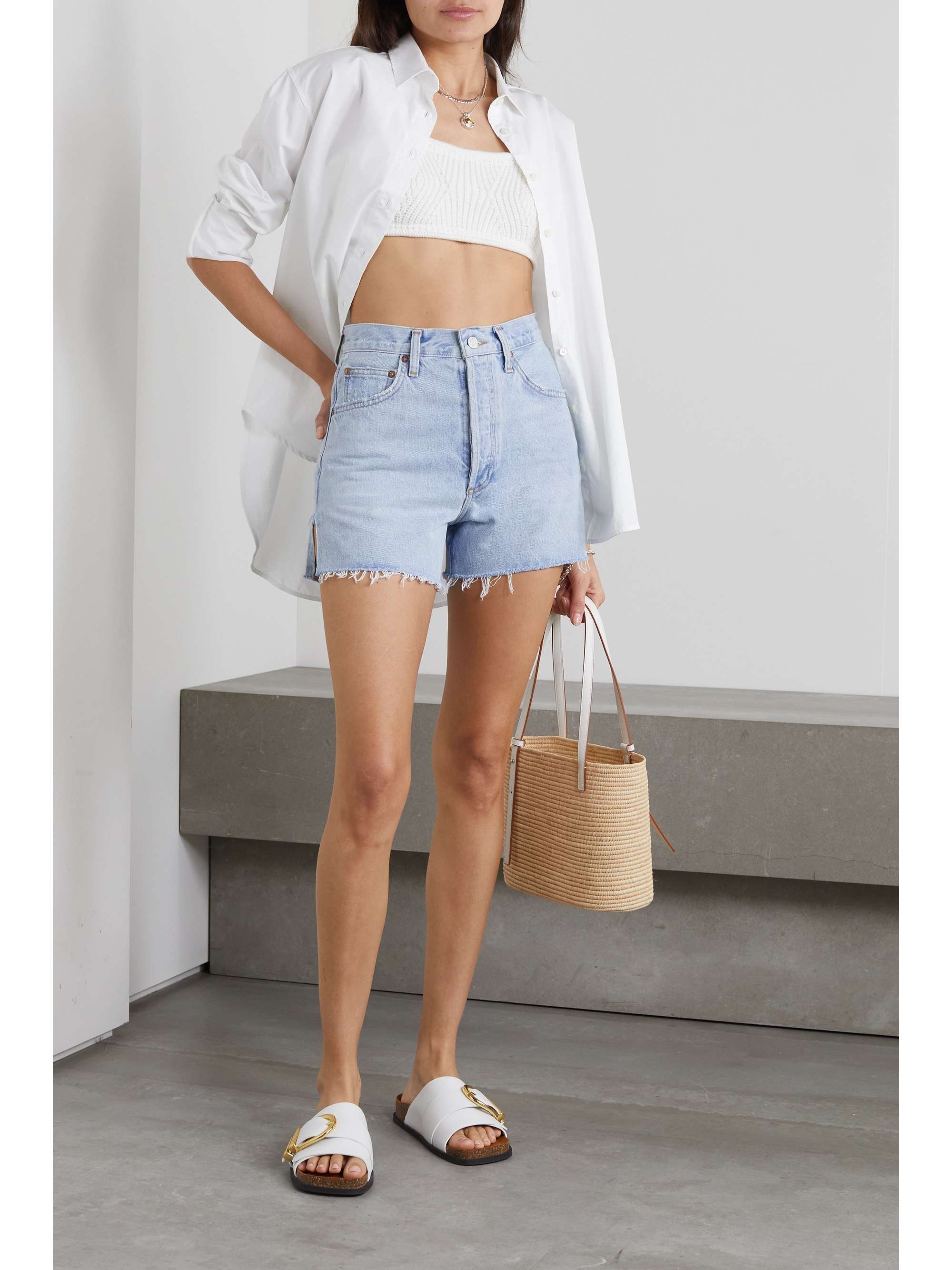 Light denim Dee denim shorts | AGOLDE 