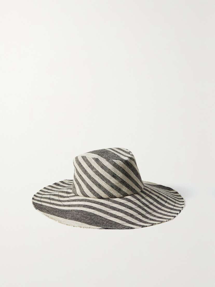 Gigi Burris + Net Sustain Frances Striped Linen Sunhat