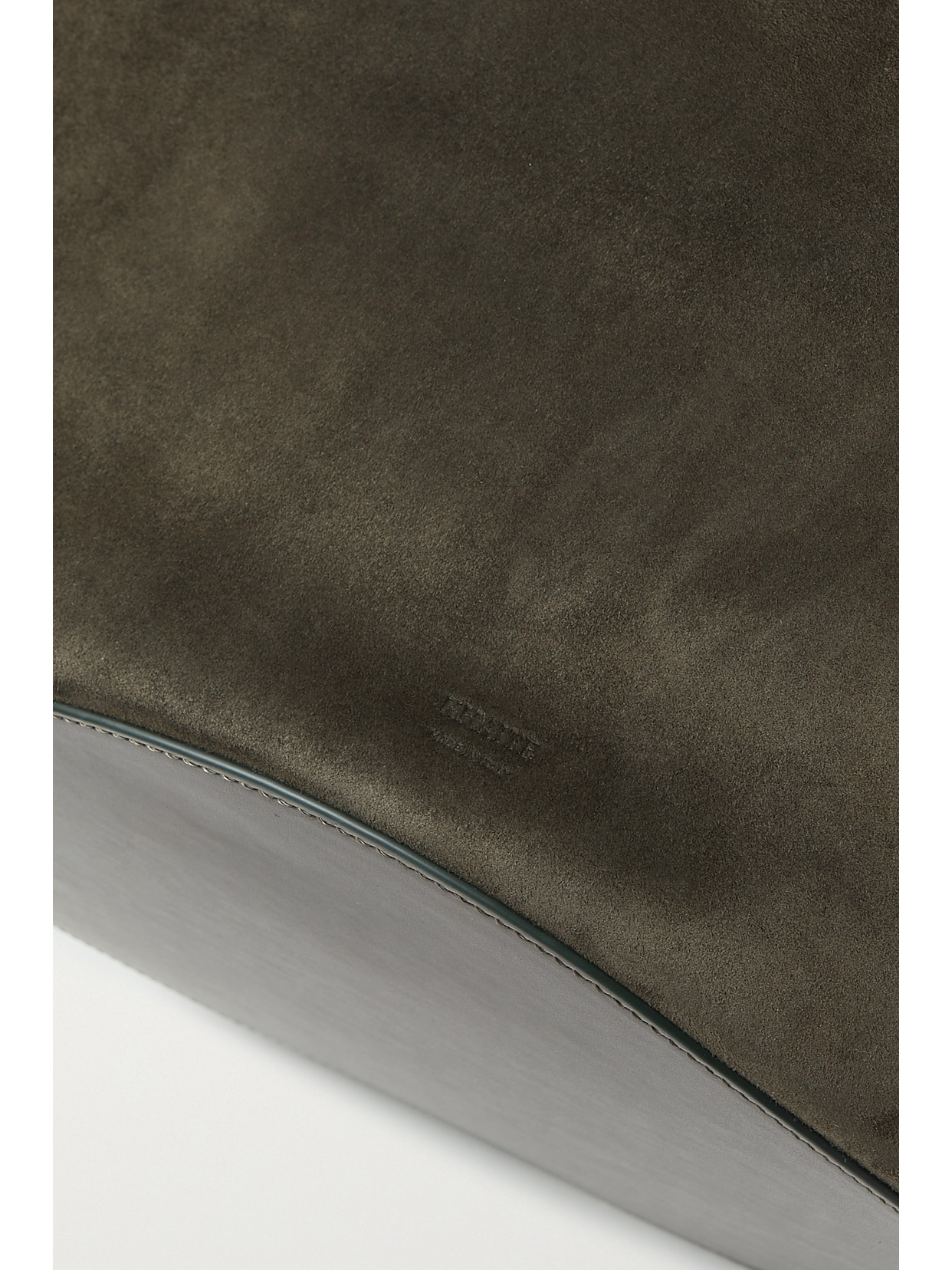 Khaite Lotus Medium Suede Tote In Green