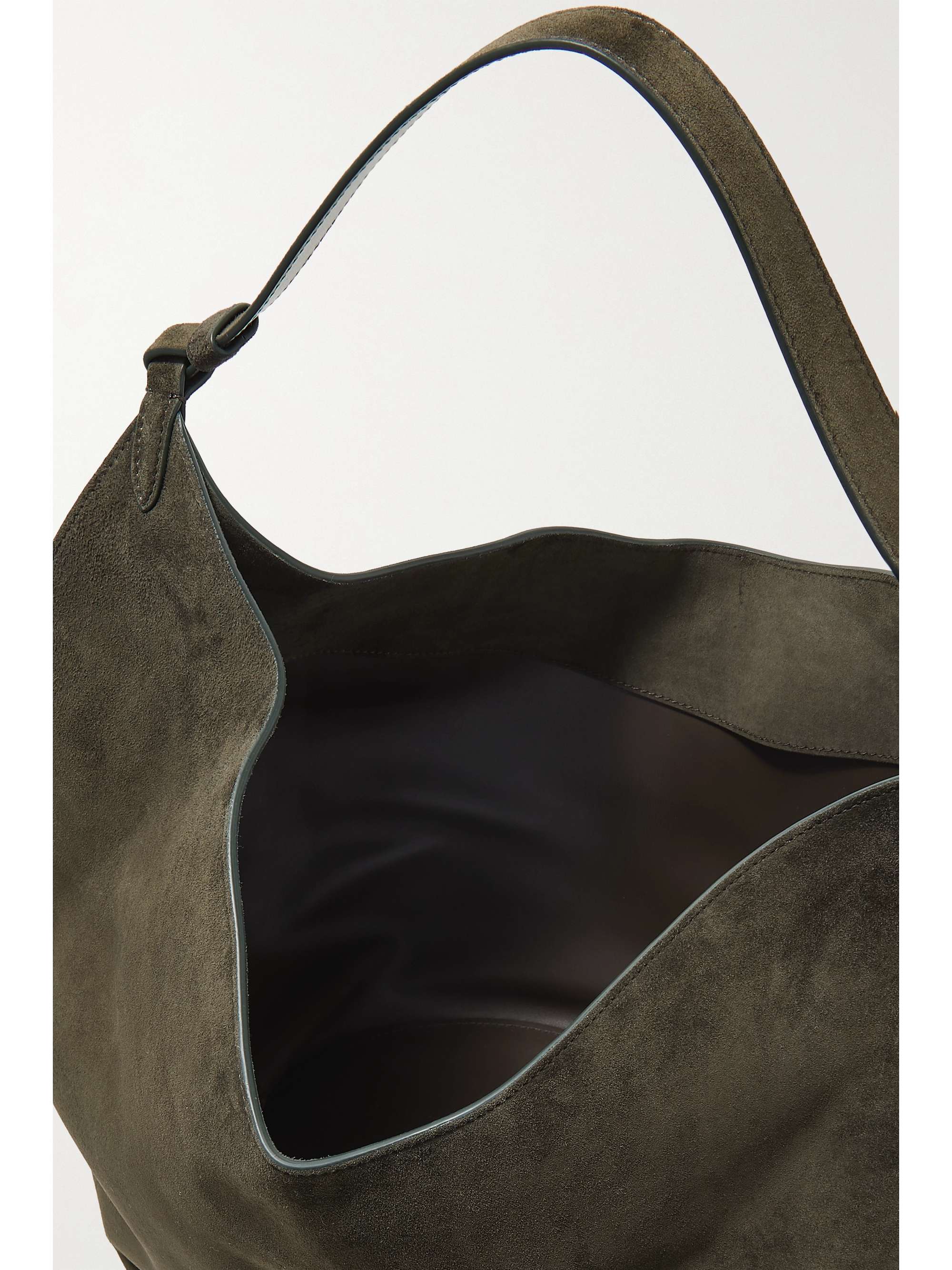 KHAITE Lotus medium suede tote