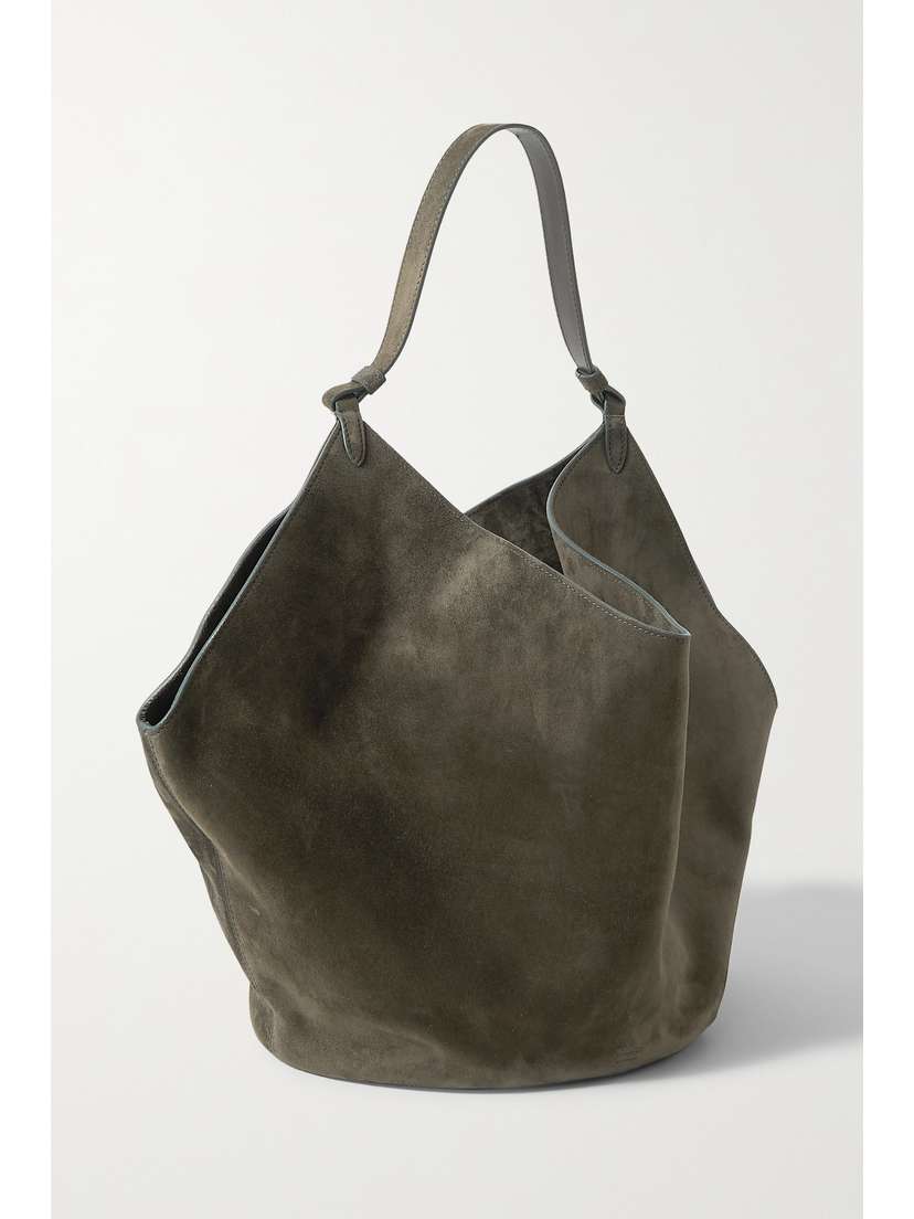 Khaite Lotus Medium Suede Tote