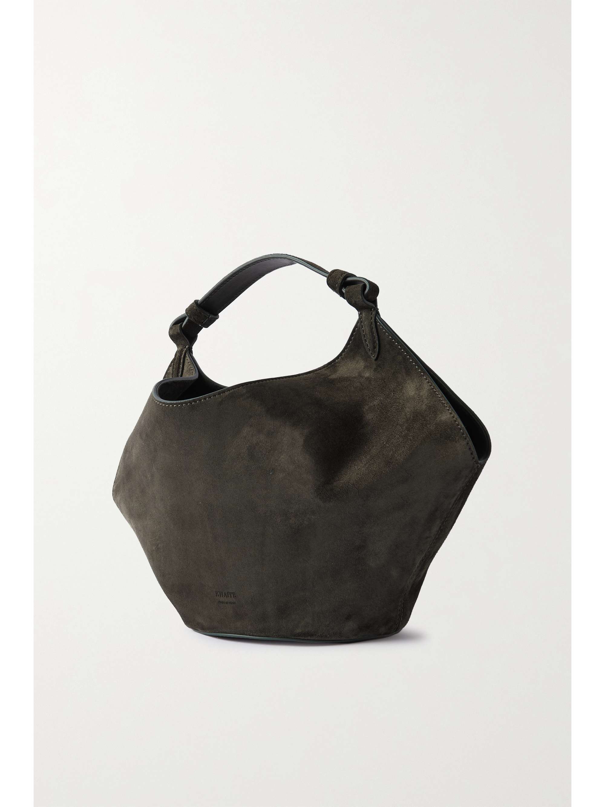 KHAITE Lotus mini suede tote