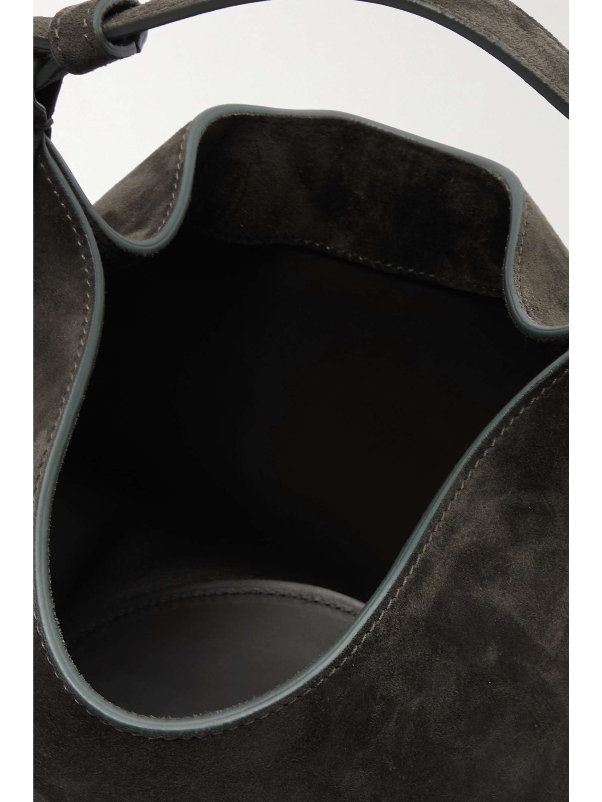 KHAITE Lotus mini suede tote
