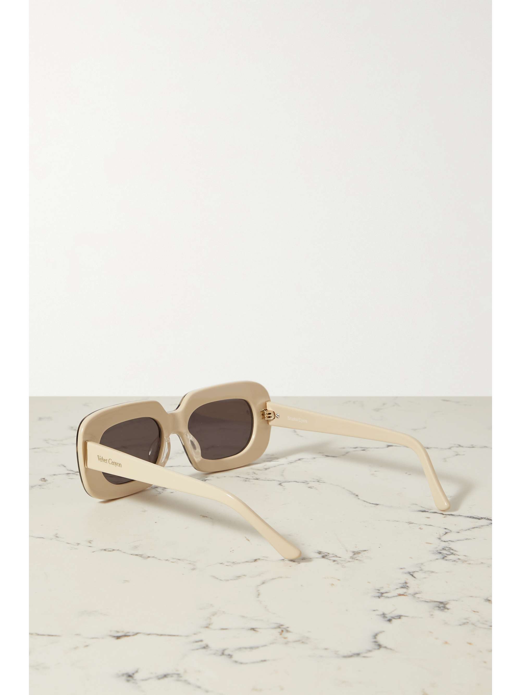 VELVET CANYON Snake Eyes square-frame printed acetate sunglasses