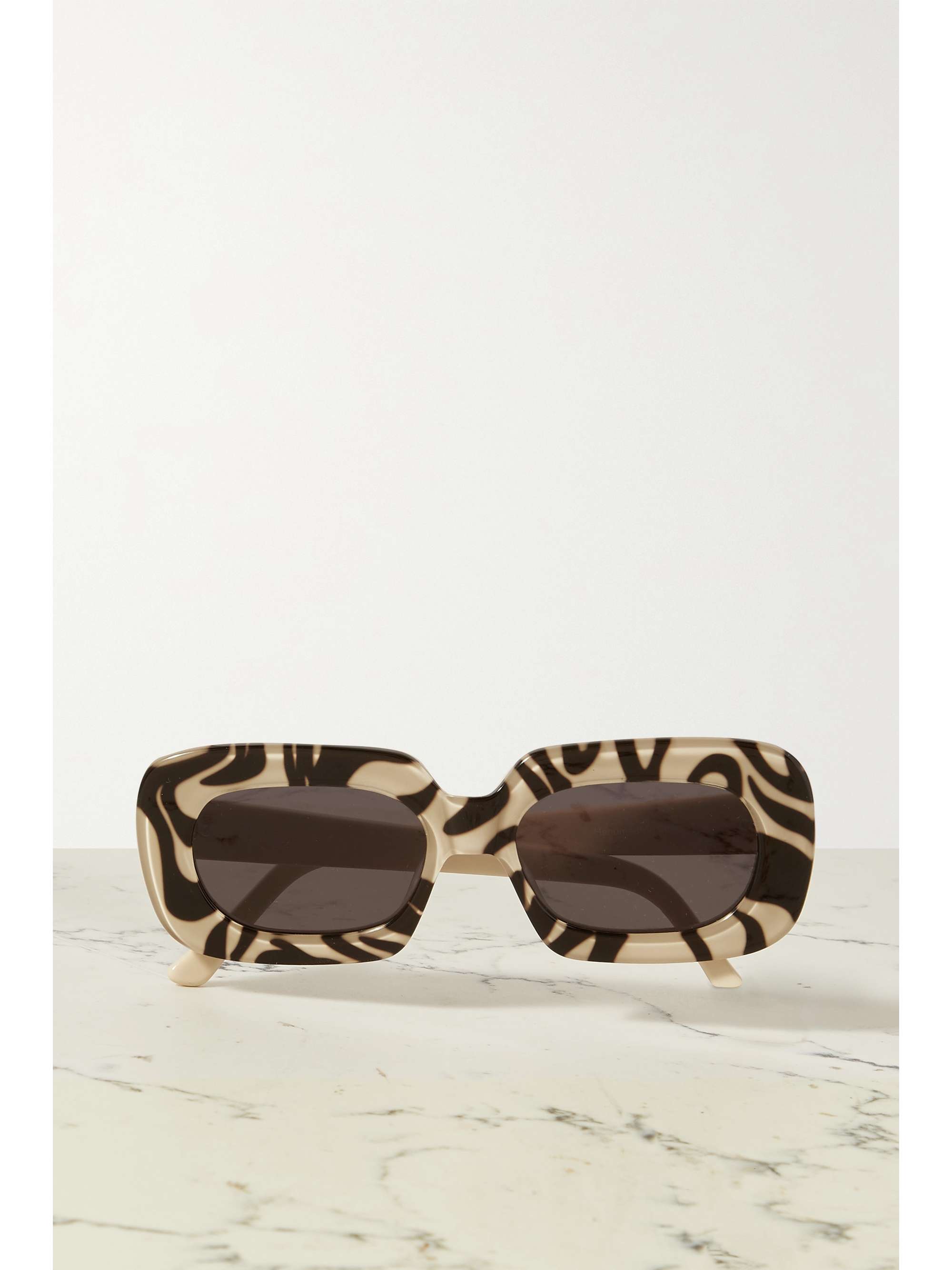 VELVET CANYON Snake Eyes square-frame printed acetate sunglasses