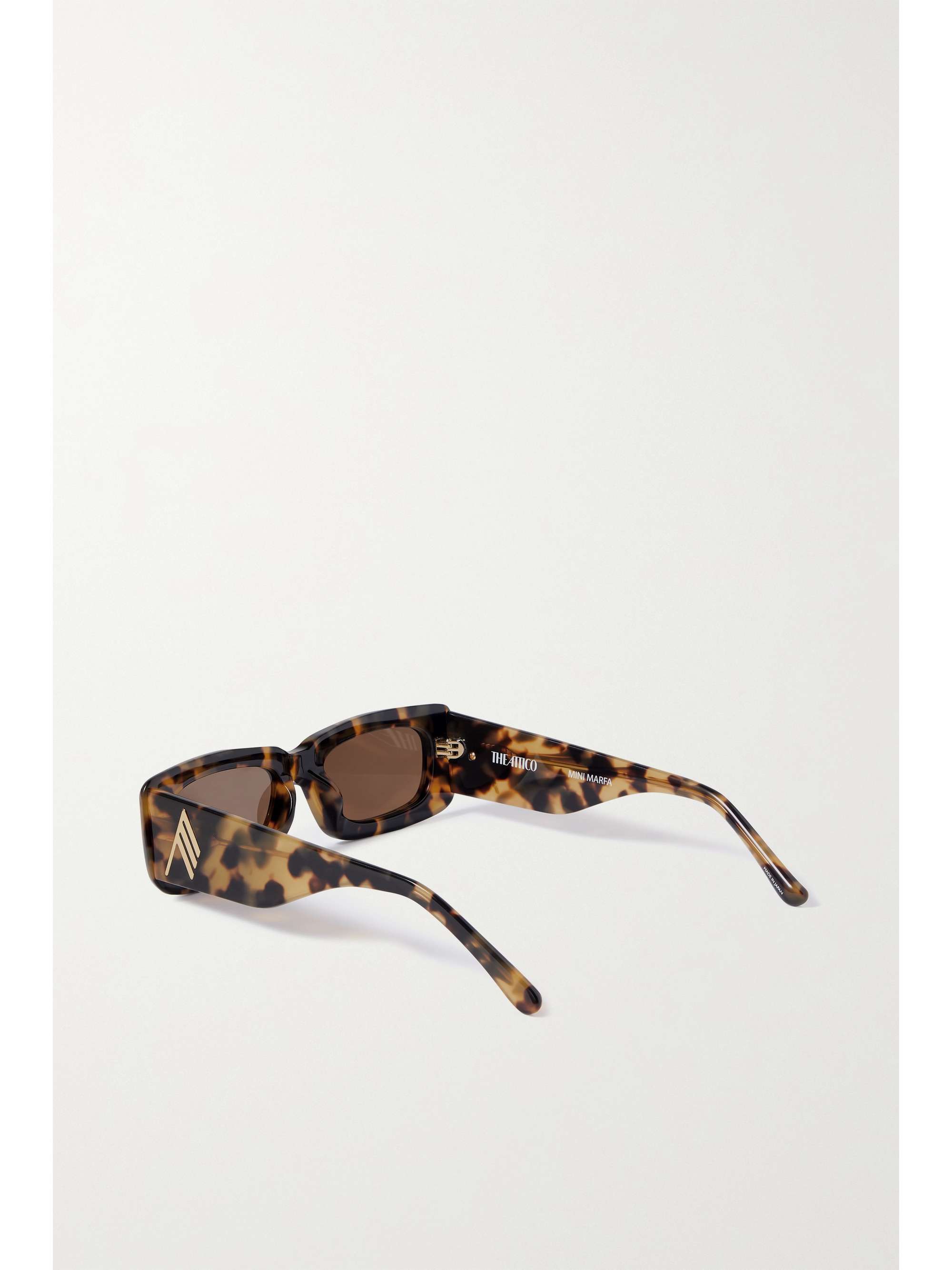 THE ATTICO + Linda Farrow Mini Marfa rectangular-frame tortoiseshell acetate sunglasses